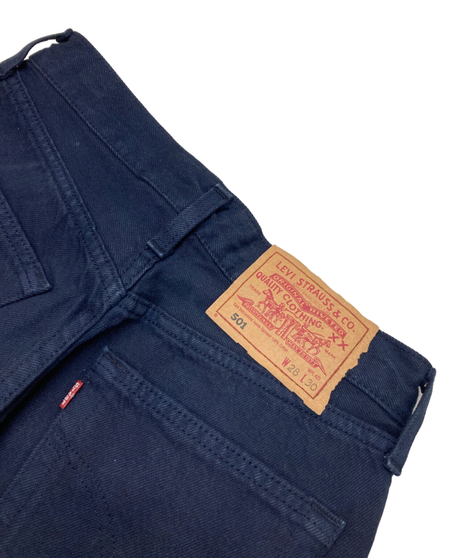 中古・古着通販】LEVI'S (リーバイス) 501後染めデニムパンツ ネイビー