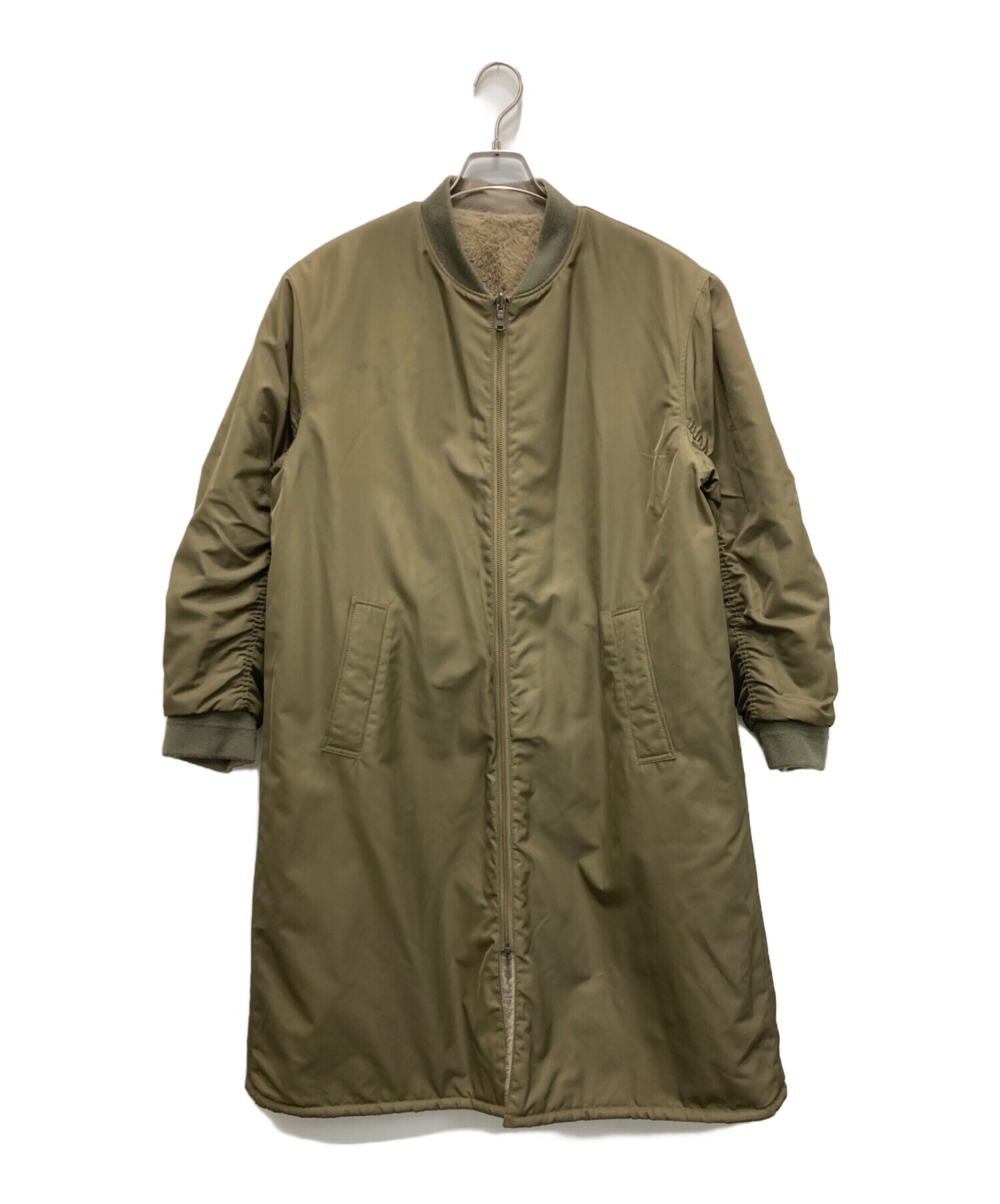 LE GLAZIK ル・グラジック MA-1リバーシブル ロングコート　カーキ 中古・古着通販】LE GLAZIK (ル グラジック) MA-1 リバーシブルコート