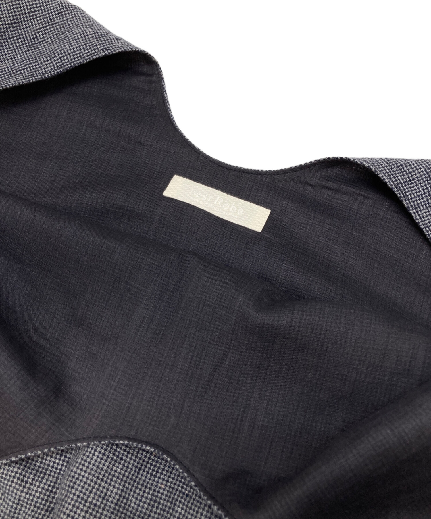 中古・古着通販】nest Robe (ネストローブ) リネン千鳥柄サロペット