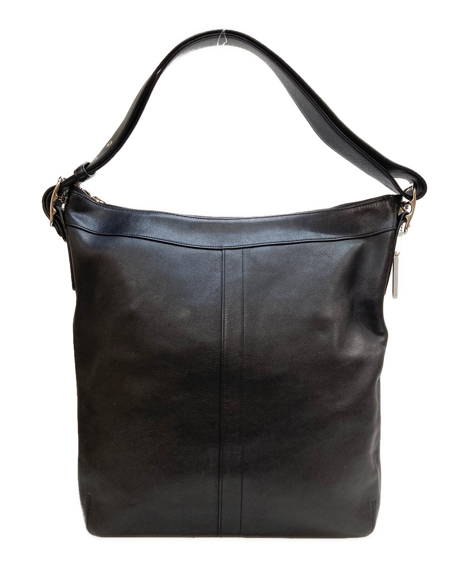 【未使用】COACH コーチ カバン　ブラック　レザー 中古・古着通販】COACH (コーチ) レザーバッグ ブラック｜ブランド