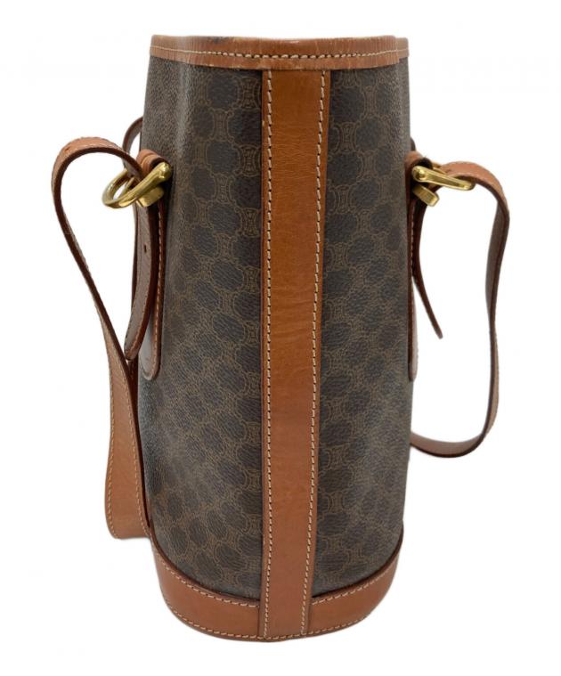 セリーヌ　CELINE マカダム柄 ハンドバッグ ブラウン 中古・古着通販】CELINE (セリーヌ) マカダム柄ハンドバッグ ブラウン