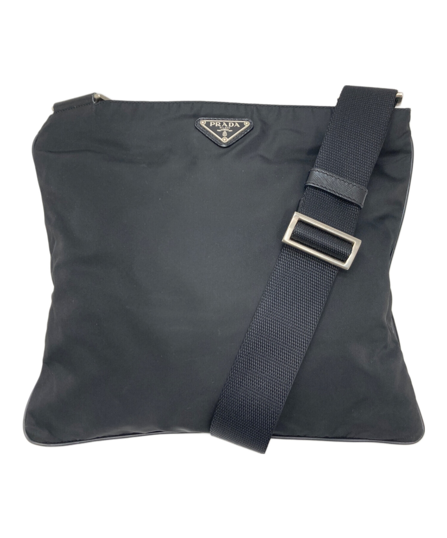 中古・古着通販】PRADA (プラダ) ナイロンショルダーバッグ ブラック