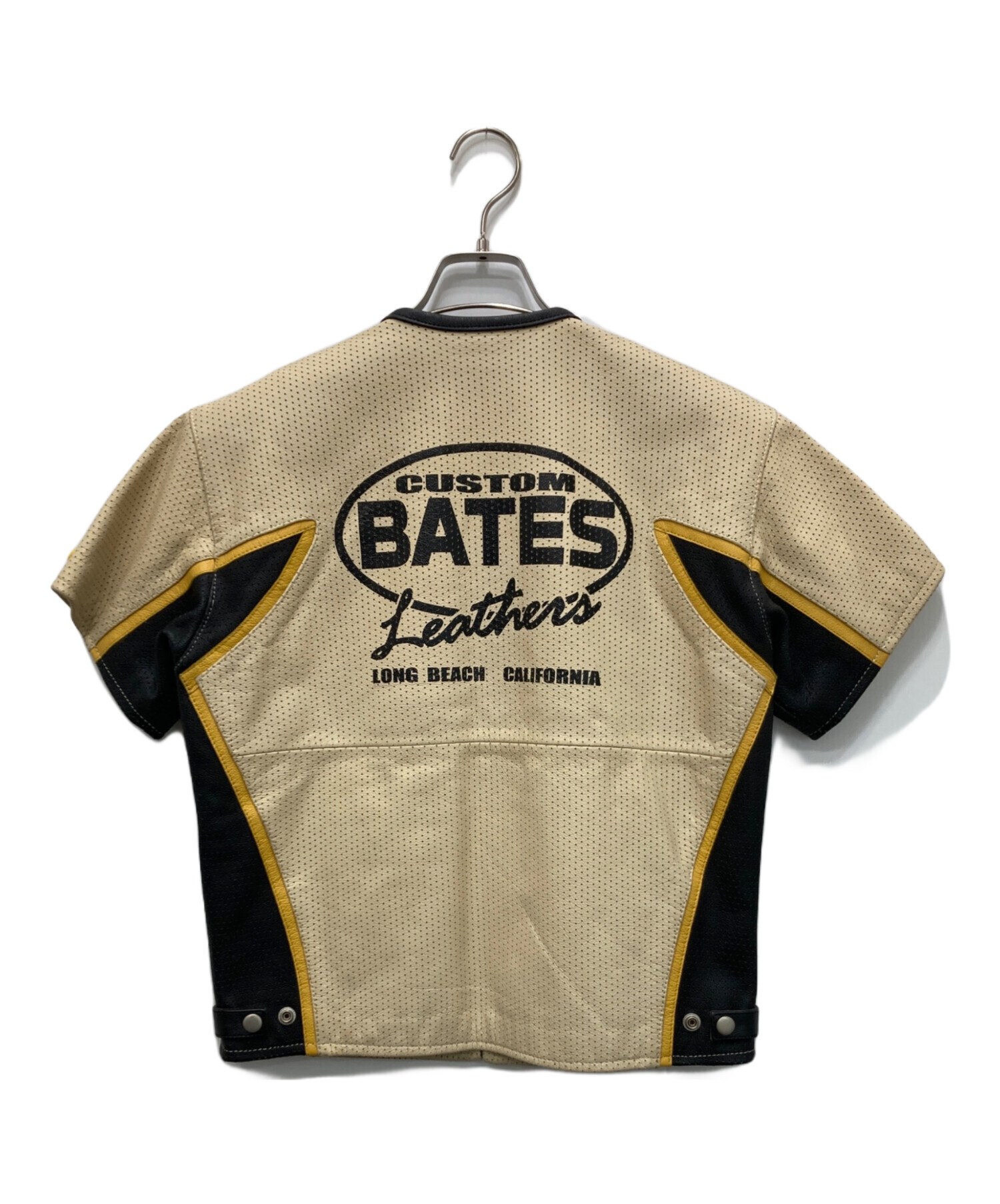 BATES レザージャケット　2way 半袖　パンチングレザー　L 中古・古着通販】BATES (ベイツ) ハーフスリーブパンチングレザー
