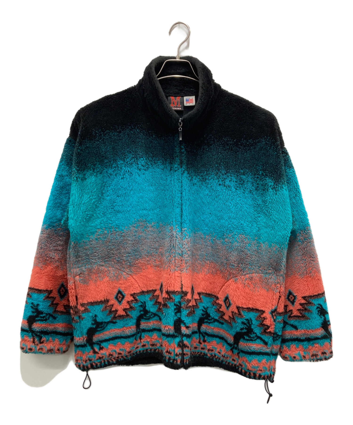 中古・古着通販】MAZMANIA (マズマニア) 総柄フリースジャケット