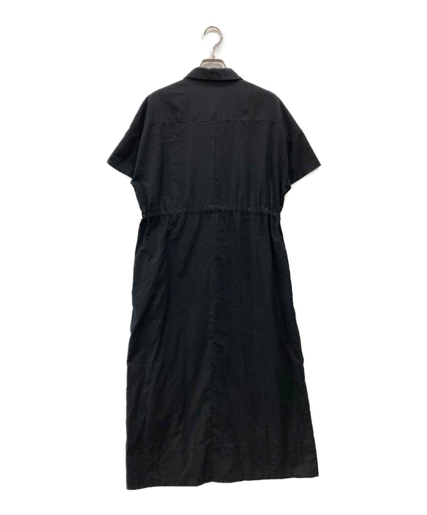中古・古着通販】SOEJU (ソージュ) ロングシャツワンピース ブラック