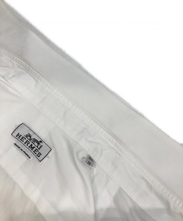 中古・古着通販】HERMES (エルメス) セリエ釦シャツ ホワイト サイズ