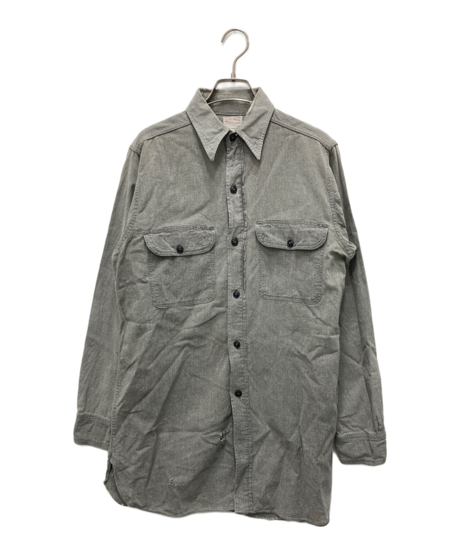 中古・古着通販】big mac (ビッグマック) ブラックシャンブレーシャツ