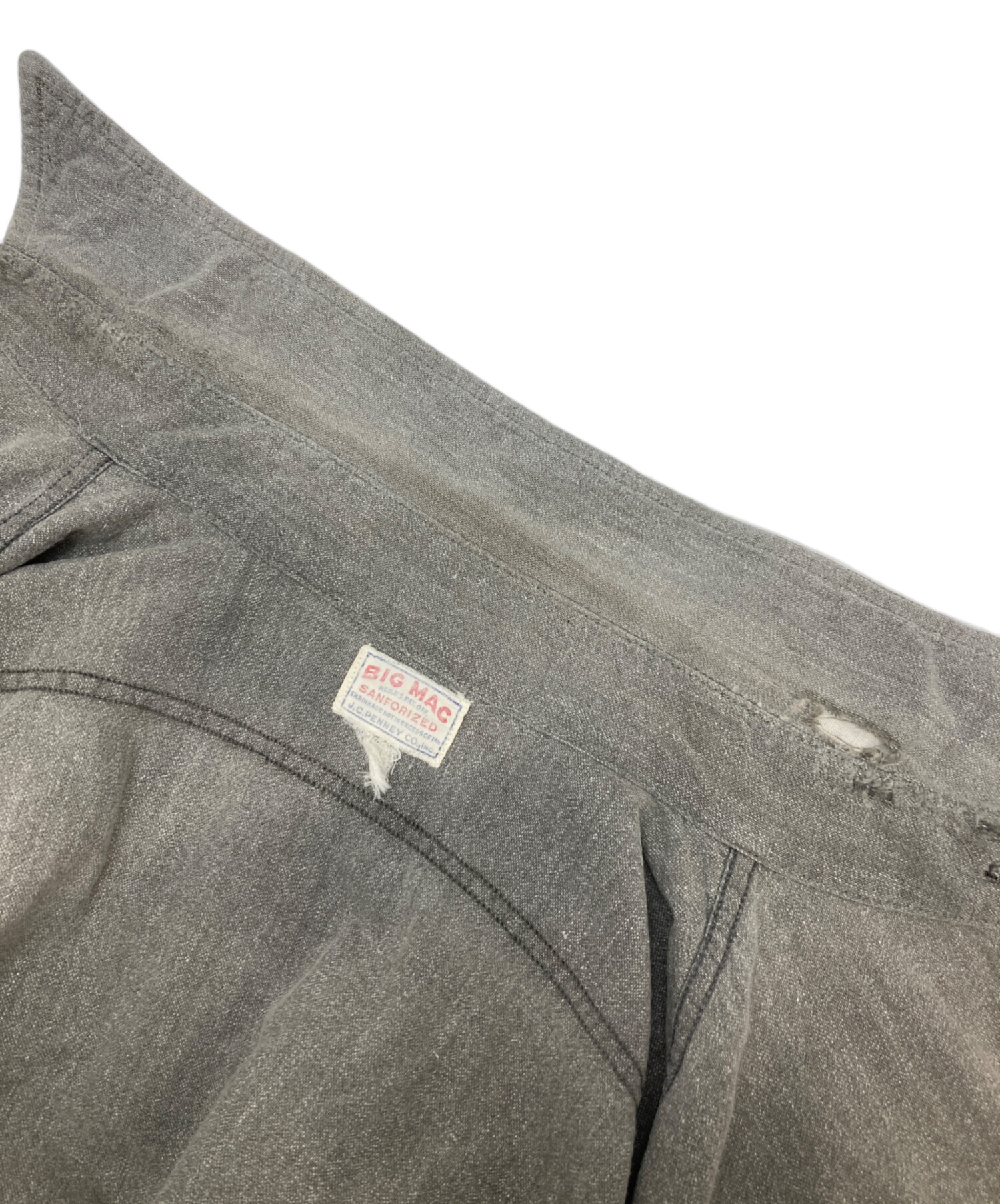 中古・古着通販】big mac (ビッグマック) ブラックシャンブレーシャツ