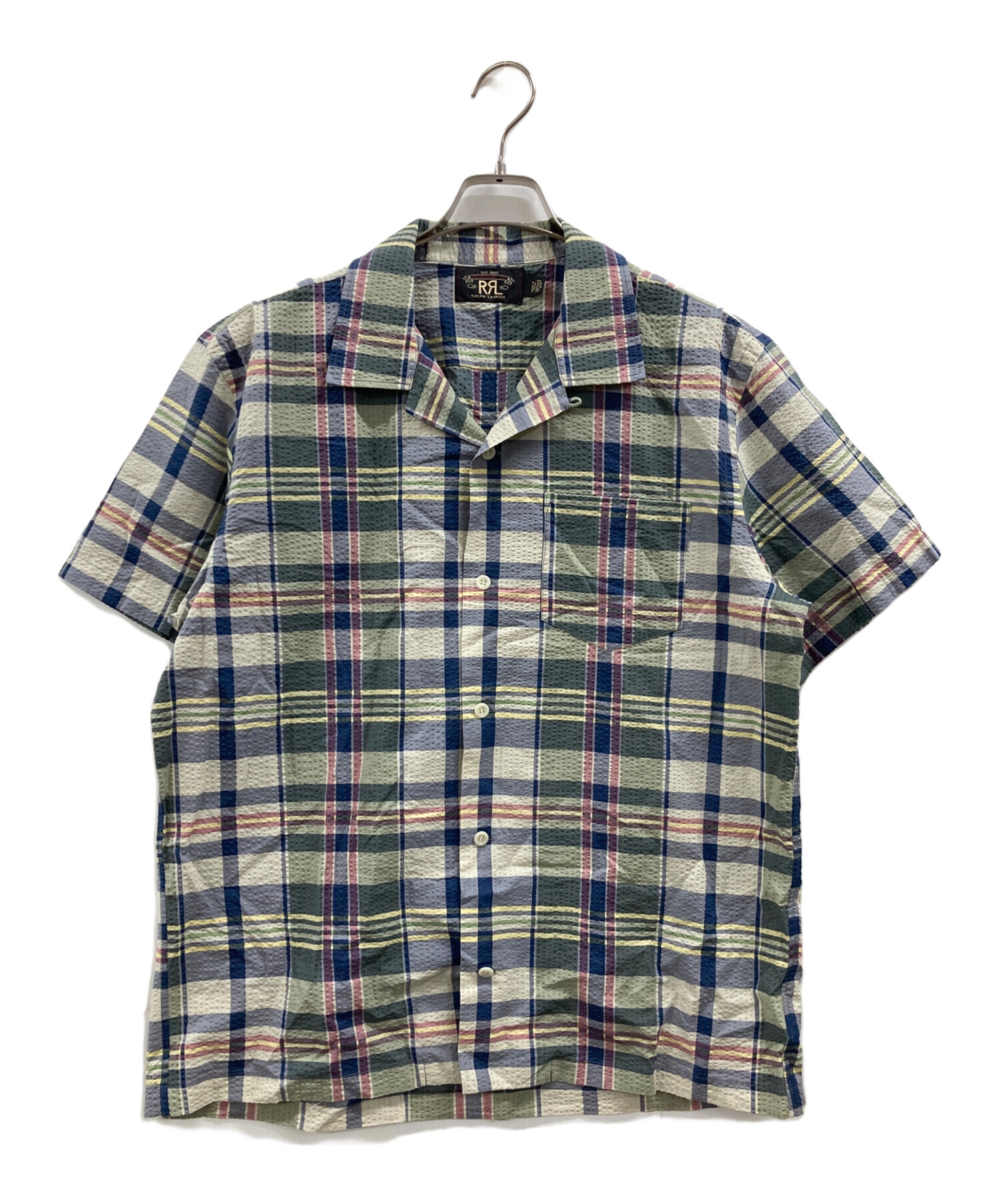 中古・古着通販】RRL (ダブルアールエル) シアサッカーチェックシャツ