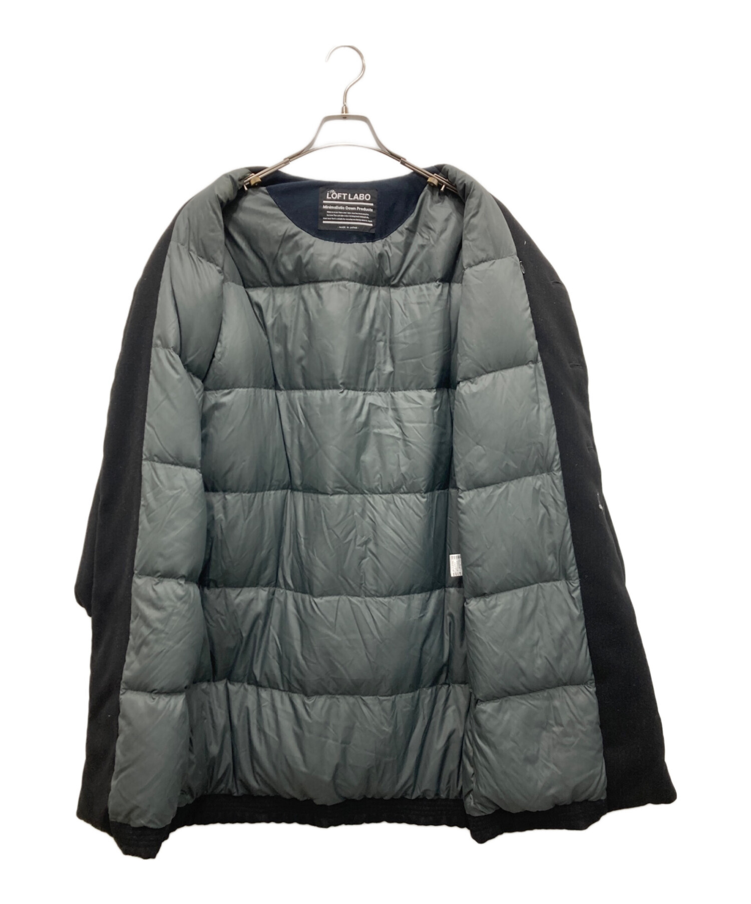 中古・古着通販】LOFTLABO (ロフトラボ) ノーカラーダウンコート 