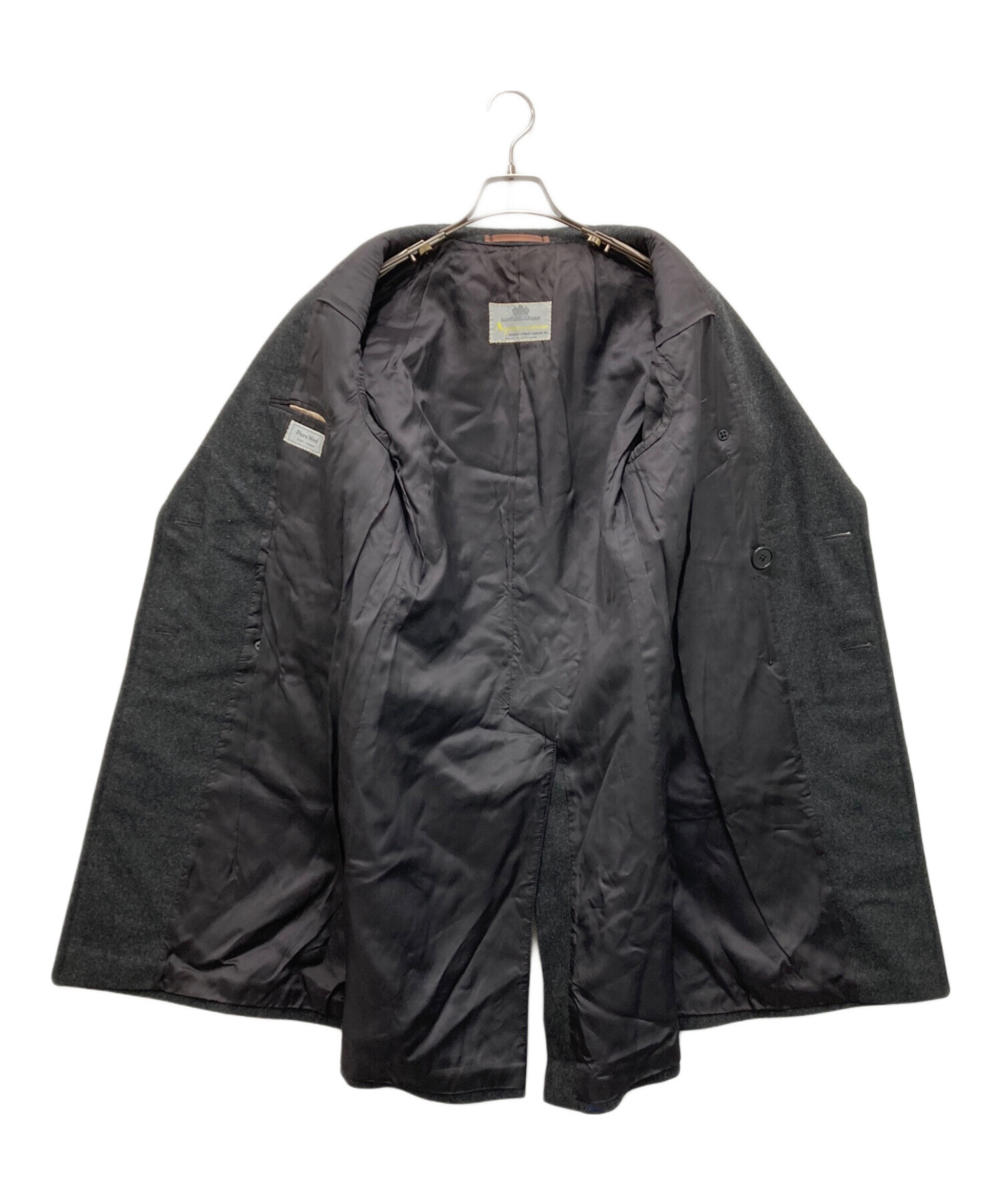 Aquascutum グレー ダブルブレスト ロングコート Aquascutum グレー ダブルブレストコート 【公式通販】