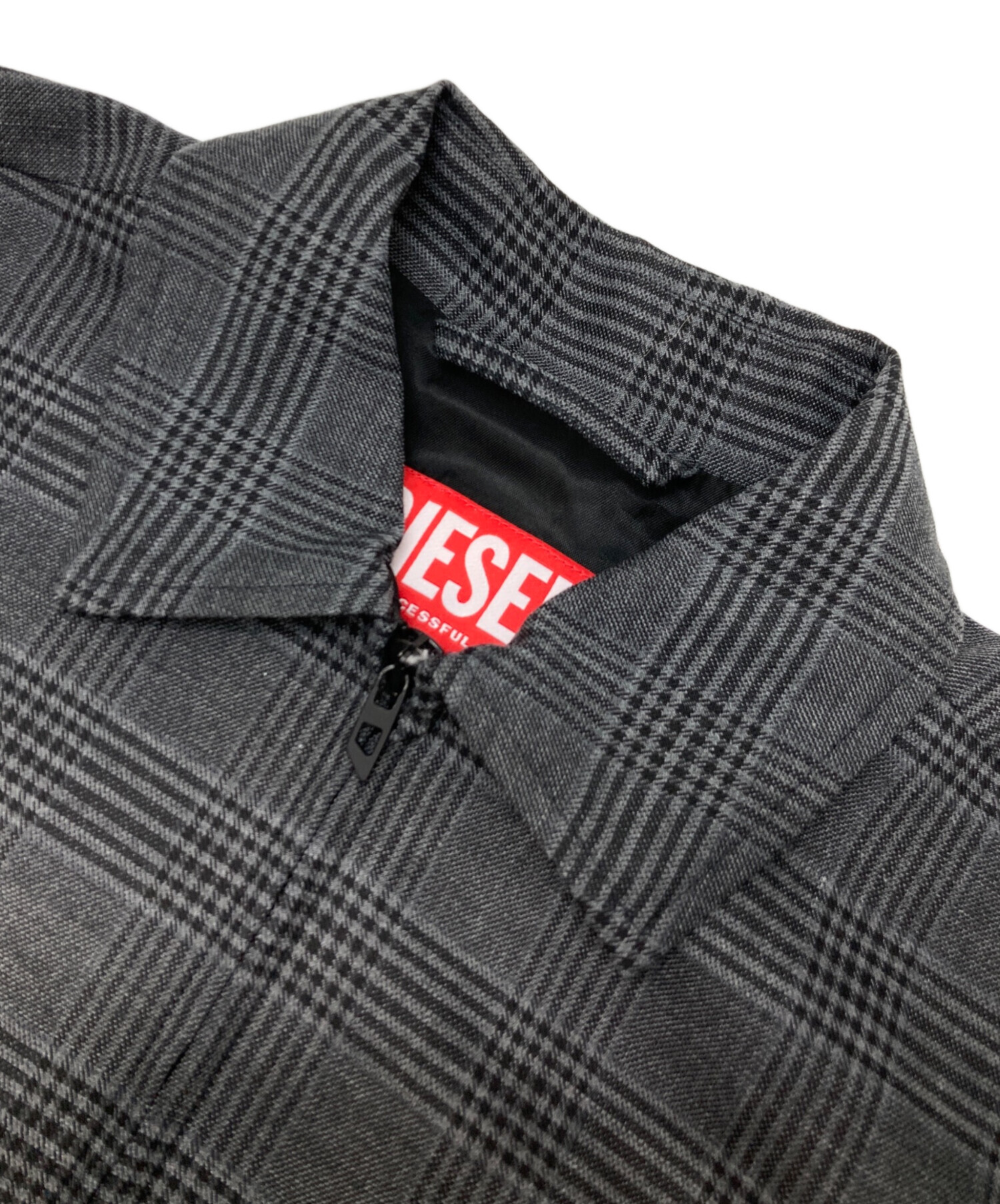 中古・古着通販】DIESEL (ディーゼル) チェッククロップドジャケット