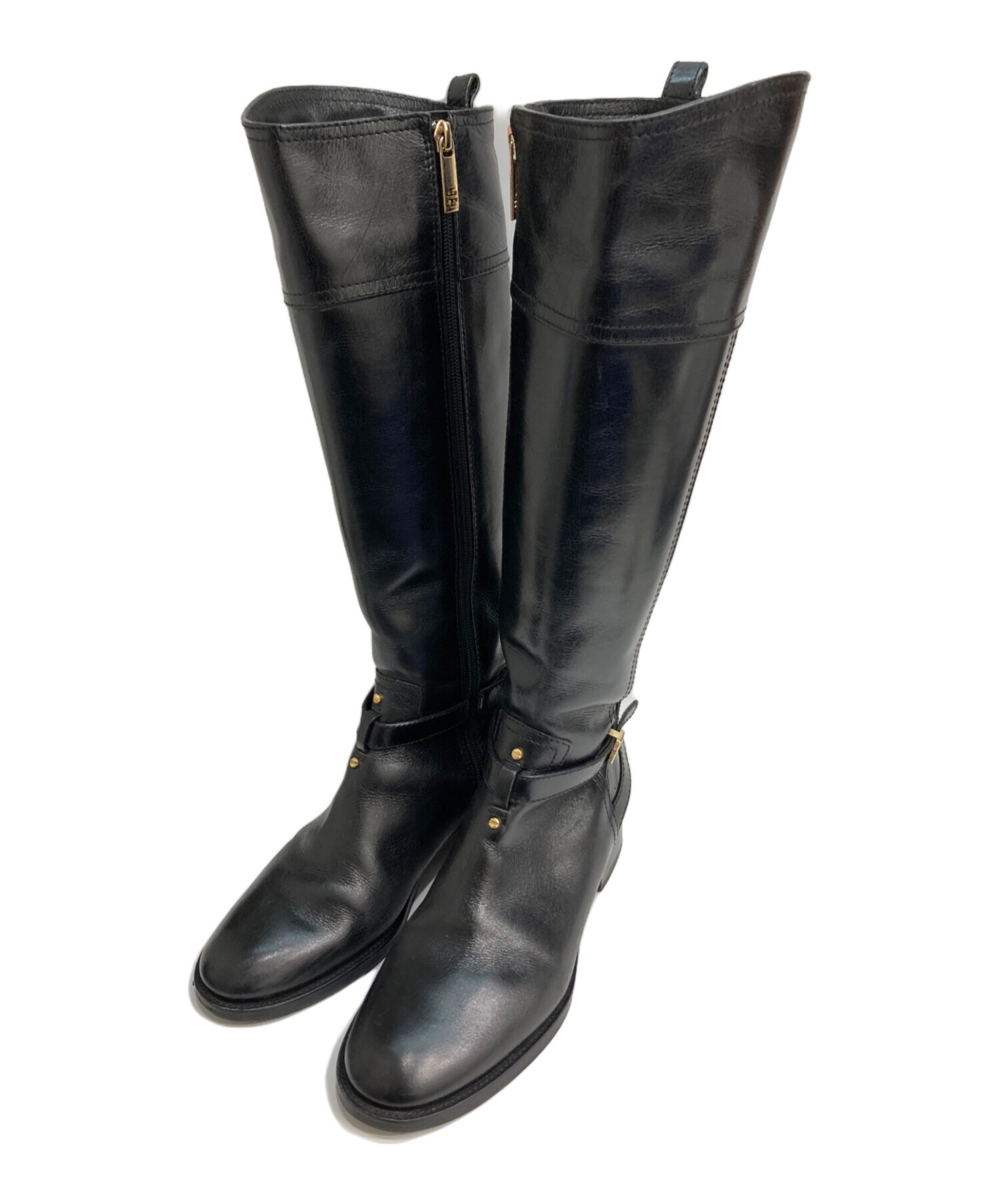 中古・古着通販】TORY BURCH (トリーバーチ) ロングブーツ ブラック 中古・古着通販】TORY BURCH (トリーバーチ) ロングブーツ ブラック
