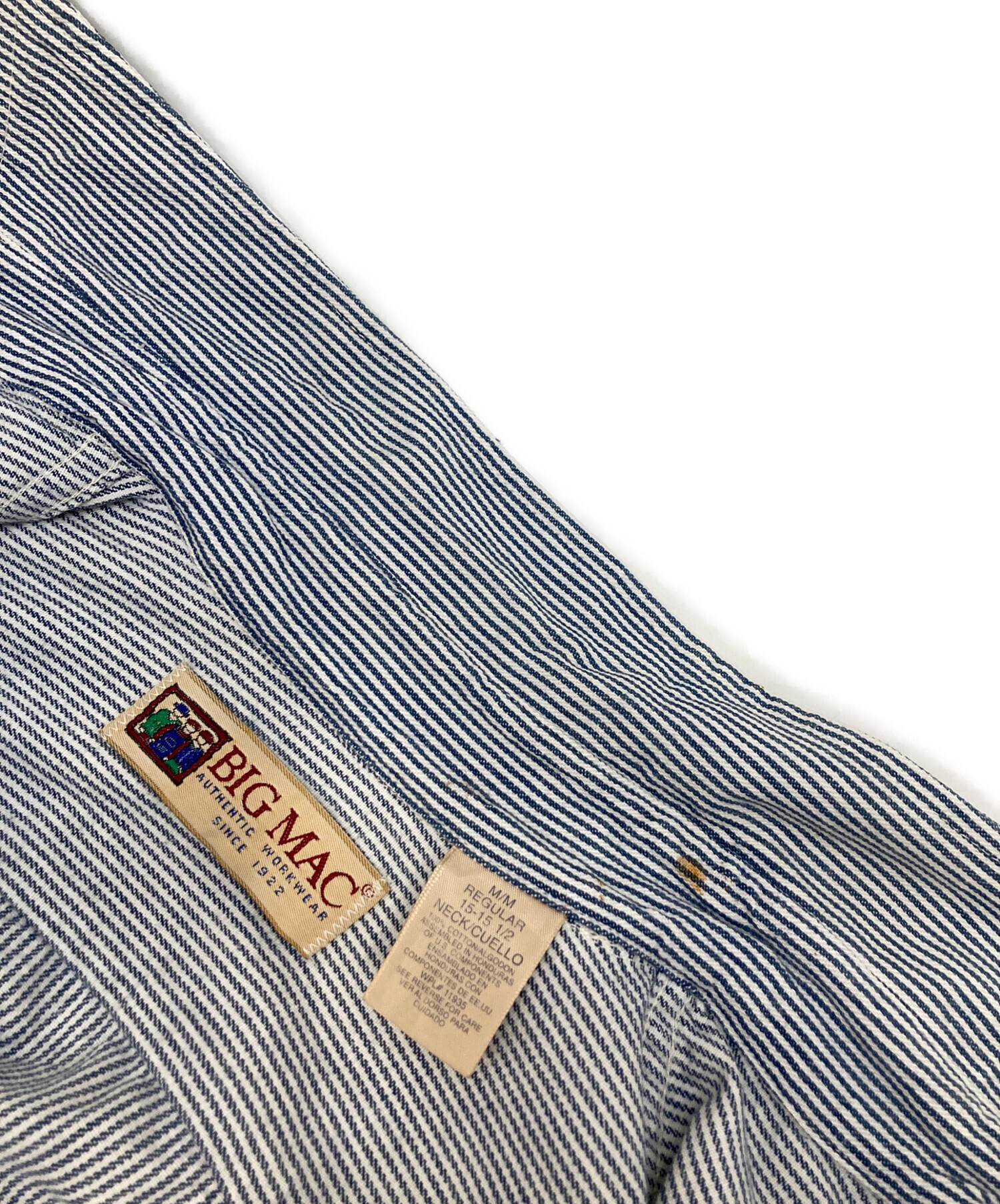 中古・古着通販】big mac (ビッグマック) ヒッコリーワークシャツプル