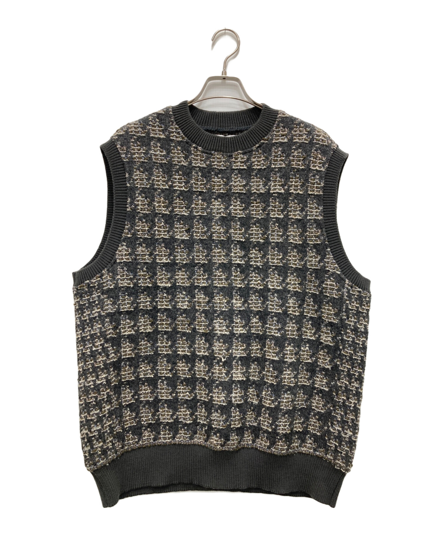 中古・古着通販】Coohem (コーヘン) TWEED KNIT VEST グレー サイズ:XL 