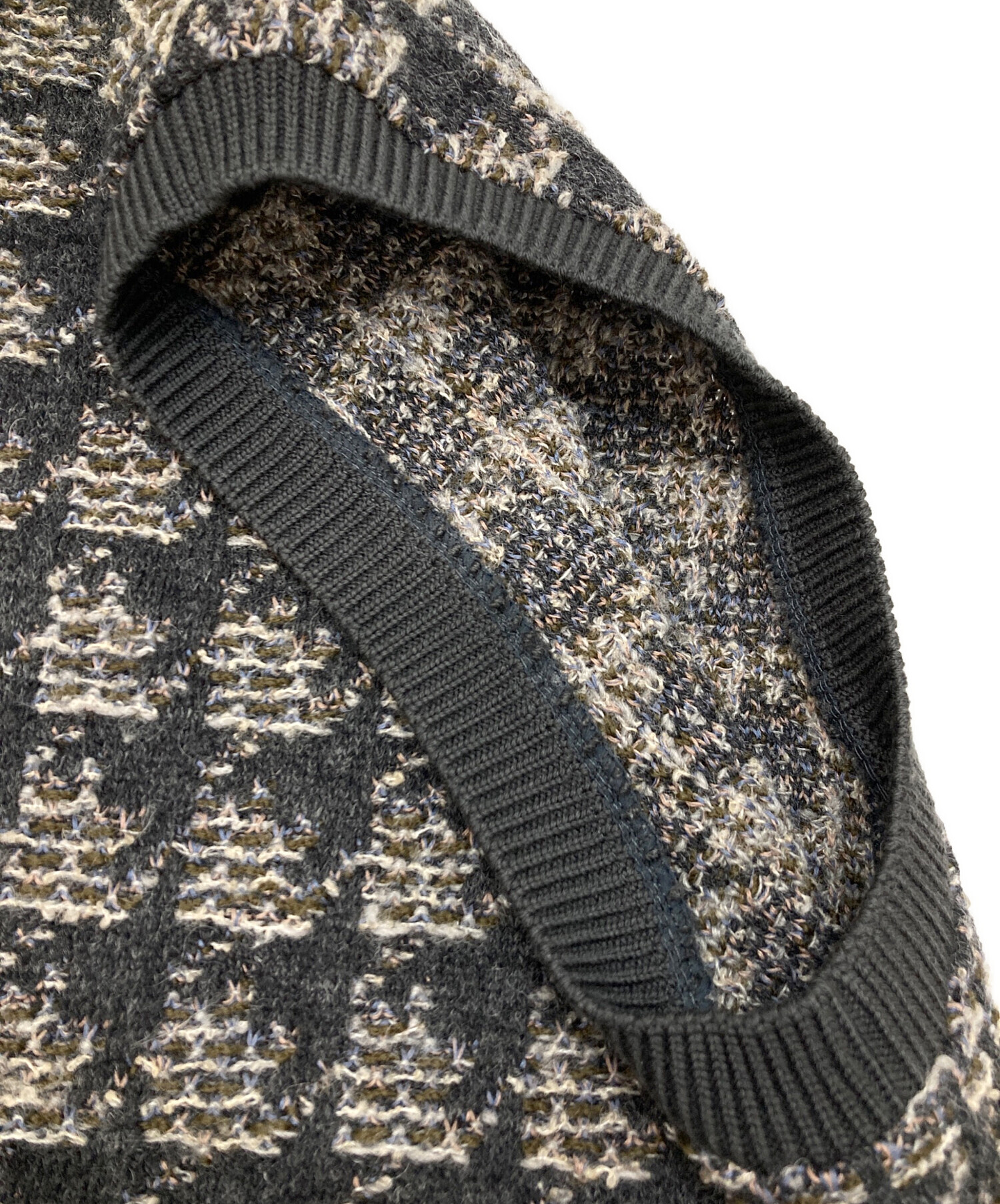 中古・古着通販】Coohem (コーヘン) TWEED KNIT VEST グレー サイズ:XL 
