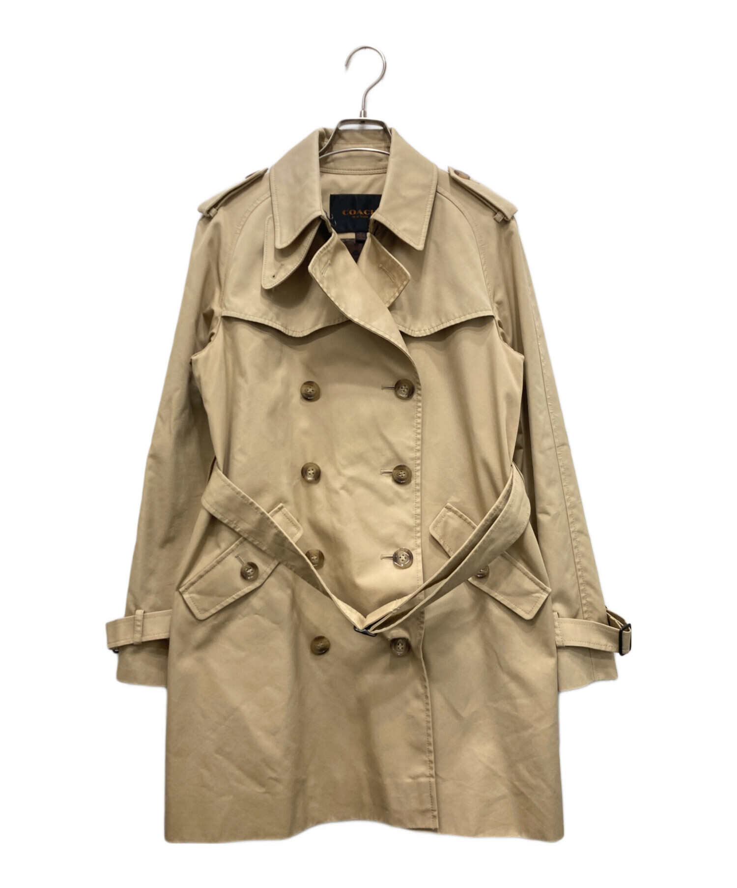 底値　COACH　コーチ　トレンチコート　未使用品 中古・古着通販】COACH (コーチ) トレンチコート ベージュ サイズ:M