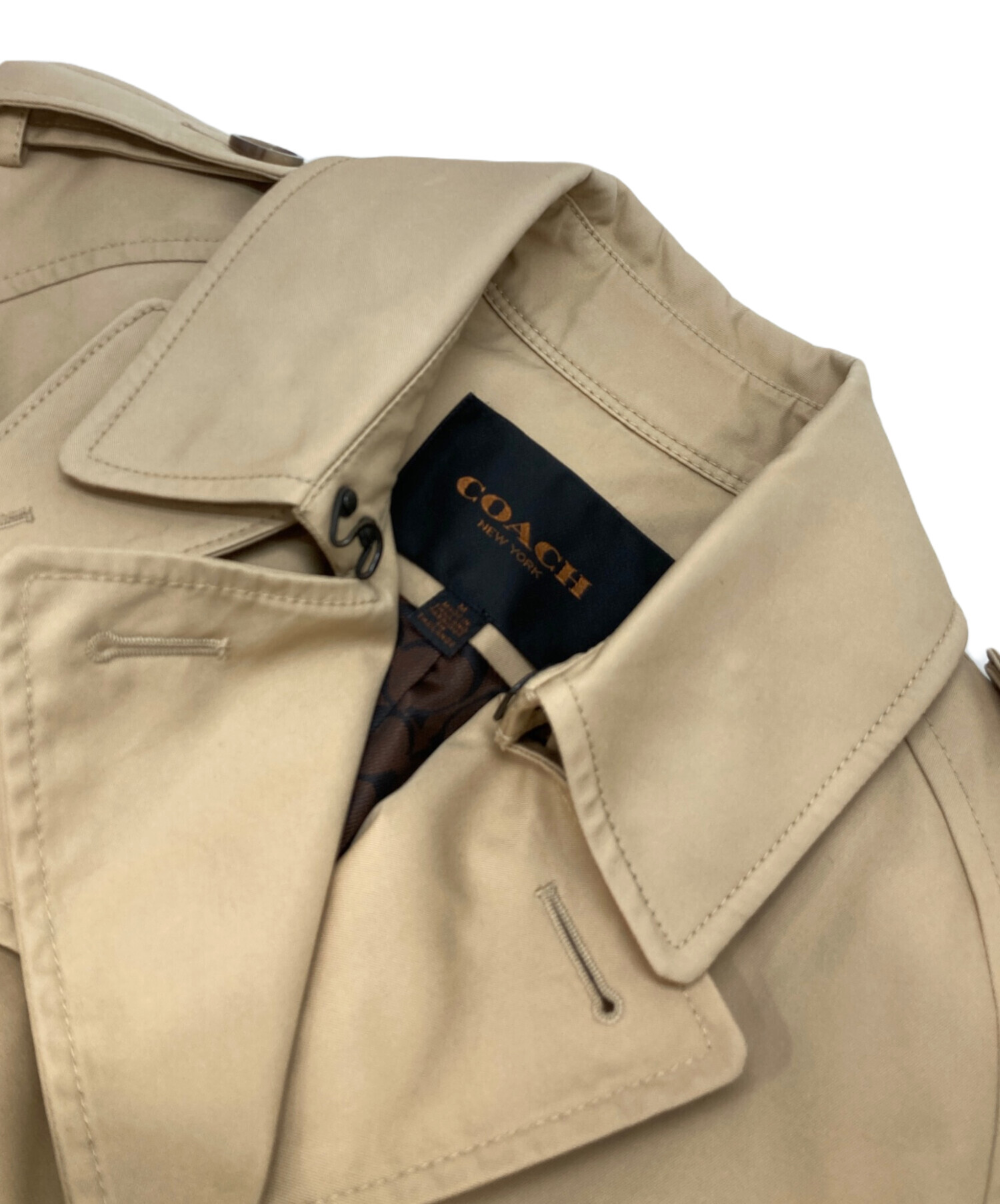 中古・古着通販】COACH (コーチ) トレンチコート ベージュ サイズ:M