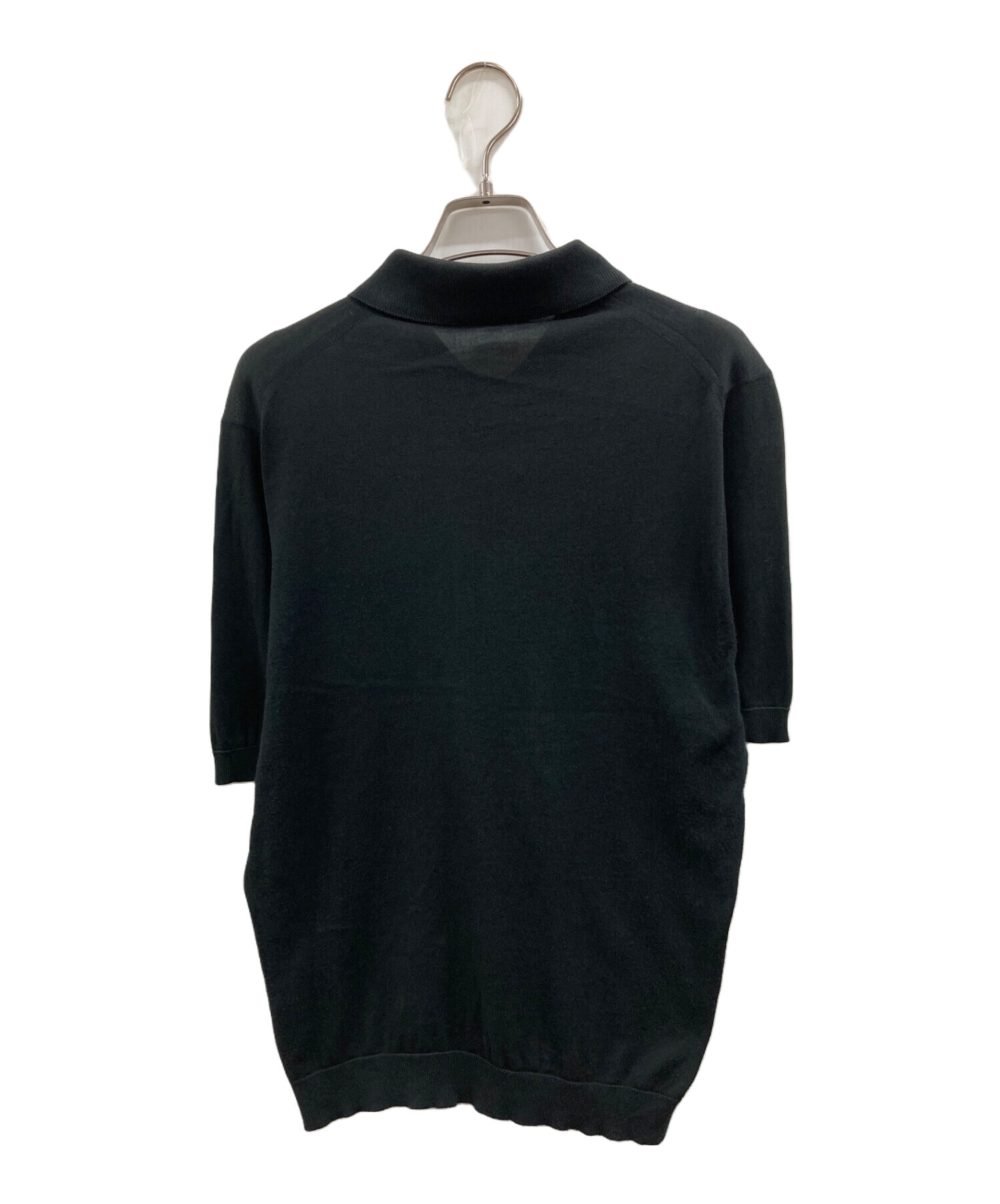 JOHN SMEDLEY ニットポロシャツ ブラックL 中古・古着通販】JOHN SMEDLEY (ジョンスメドレー) ニットポロシャツ