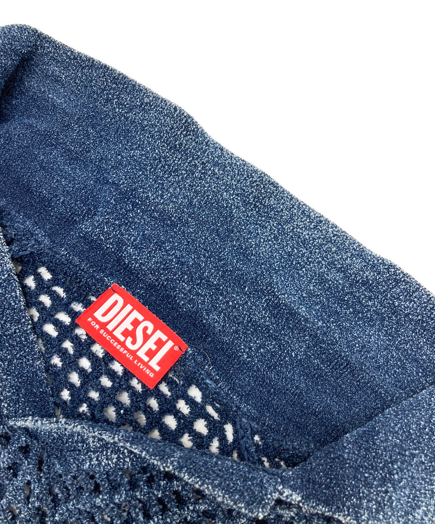 中古・古着通販】DIESEL (ディーゼル) ニットポロシャツ ブルー サイズ