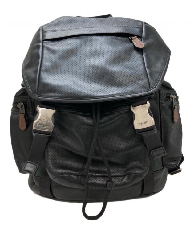 中古・古着通販】COACH (コーチ) パフォレイテッド リュック ブラック