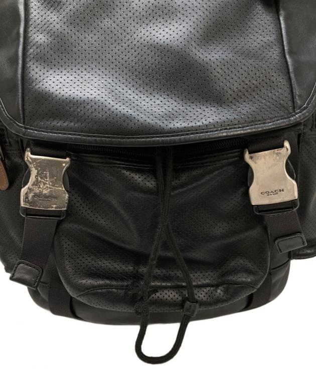 中古・古着通販】COACH (コーチ) パフォレイテッド リュック ブラック