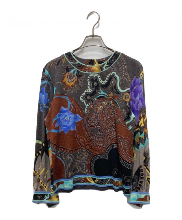 タグ付き　LEONARD FASHON シルク100% トップス 中古・古着通販】LEONARD (レオナール) シルク混カットソー マルチ