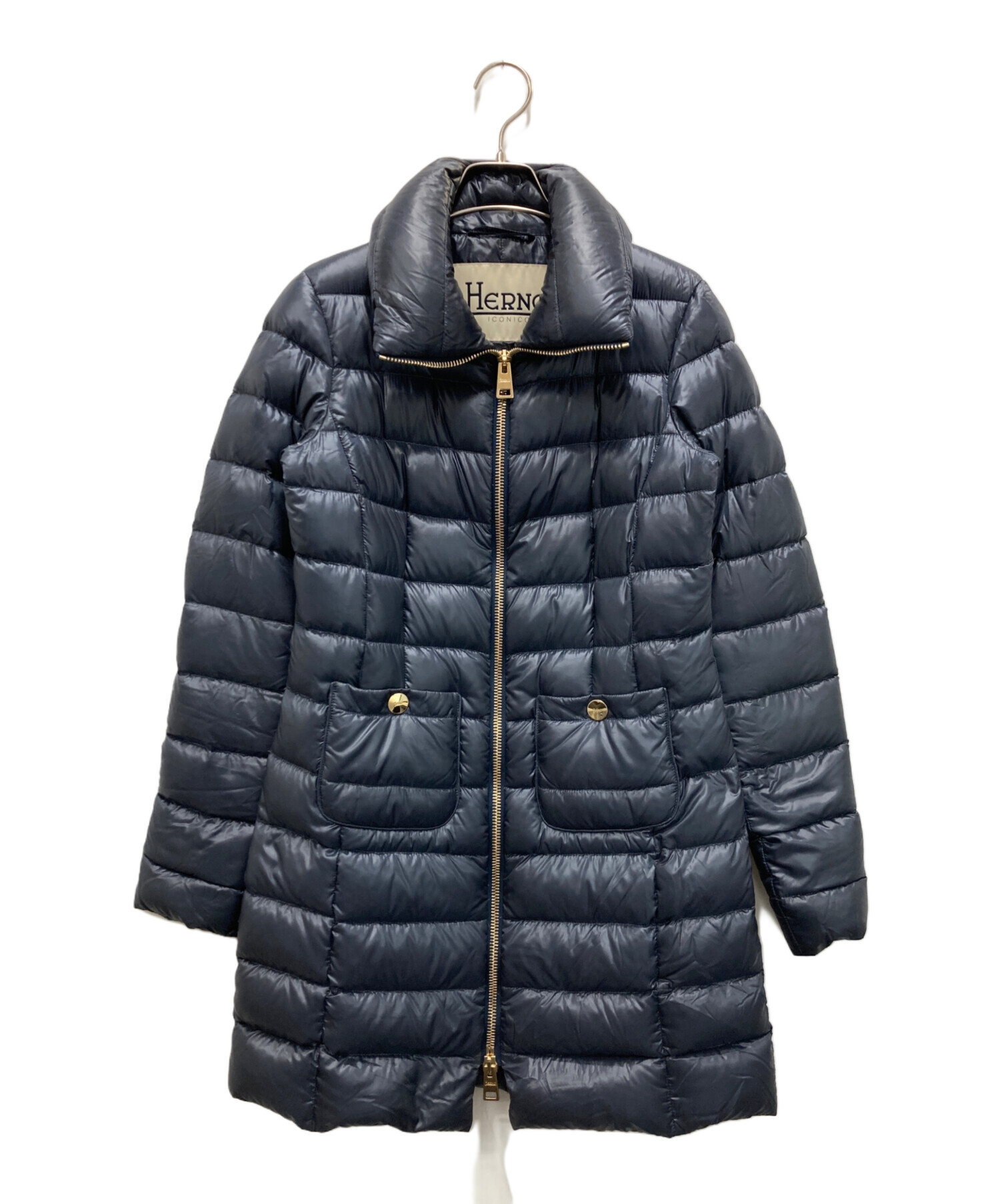中古・古着通販】HERNO (ヘルノ) ダウンコート ネイビー サイズ:40 