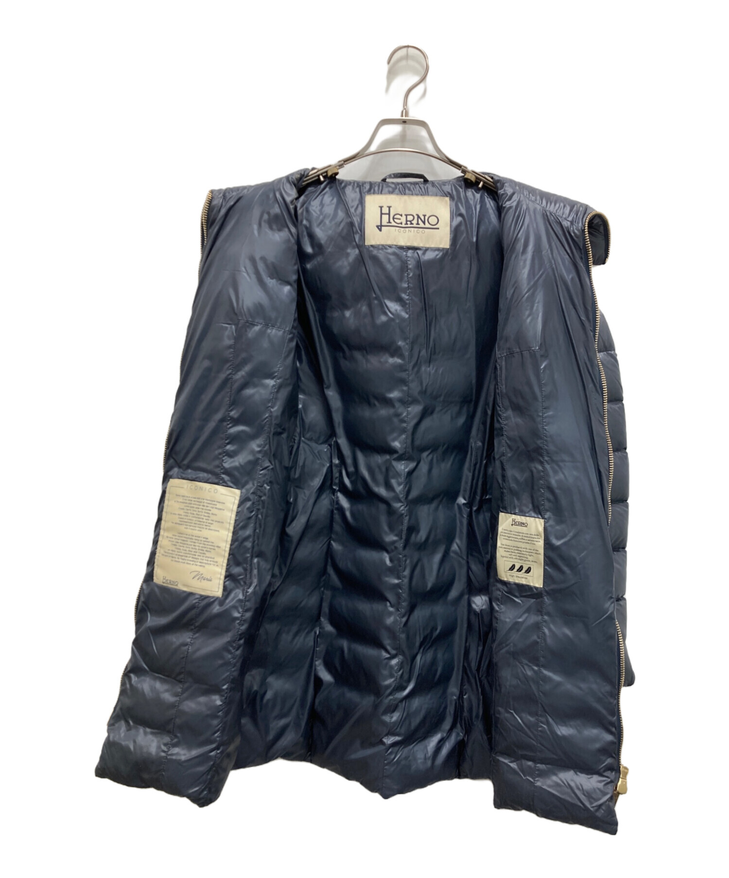 中古・古着通販】HERNO (ヘルノ) ダウンコート ネイビー サイズ:40 