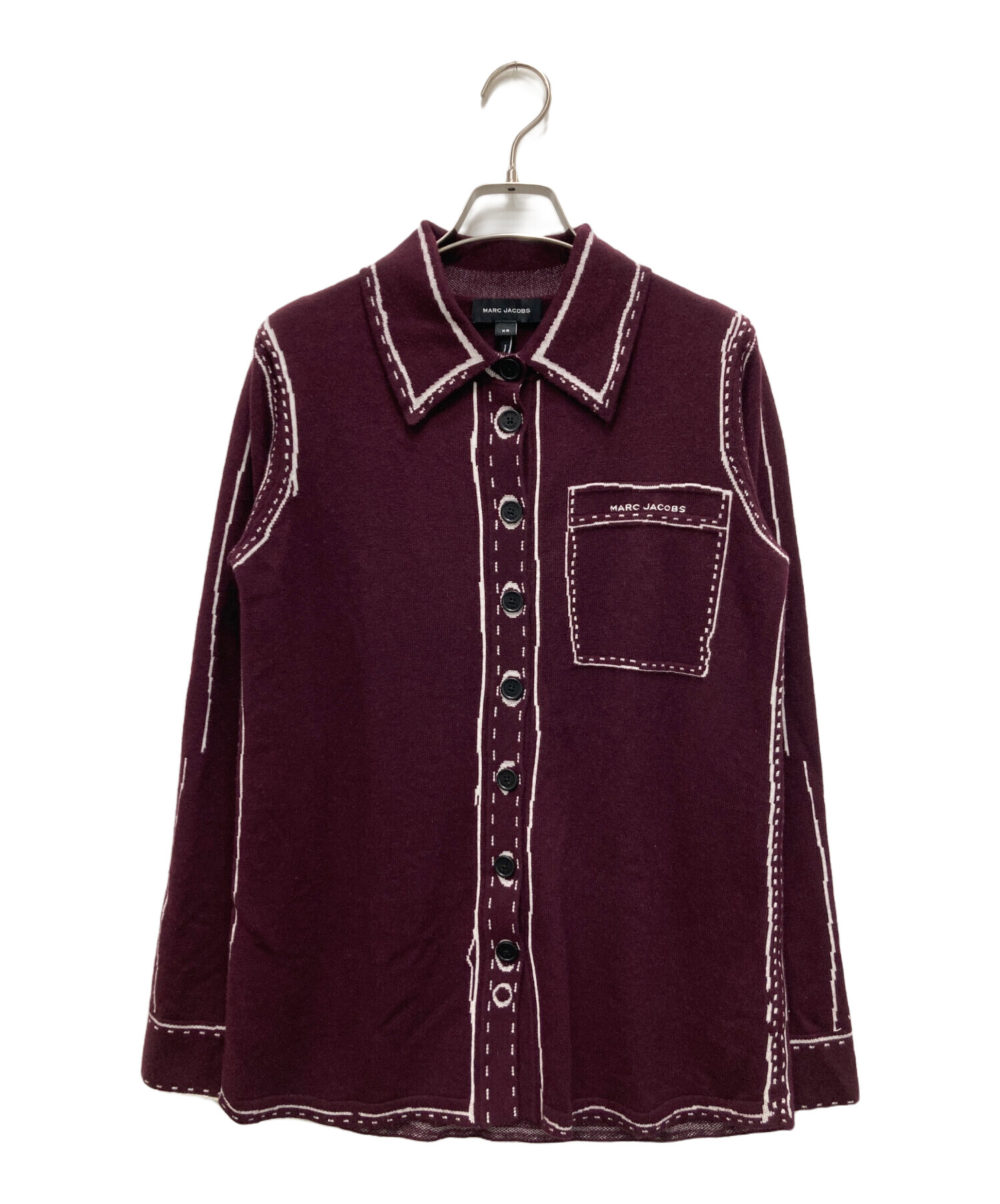 マークジェイコブス ボルドー ニット 中古・古着通販】MARC JACOBS (マークジェイコブズ) トロンプルイユ
