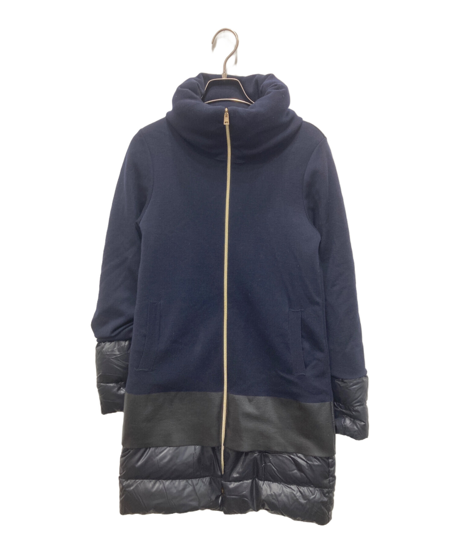 中古・古着通販】HERNO (ヘルノ) ニット切替レイヤードロングダウン