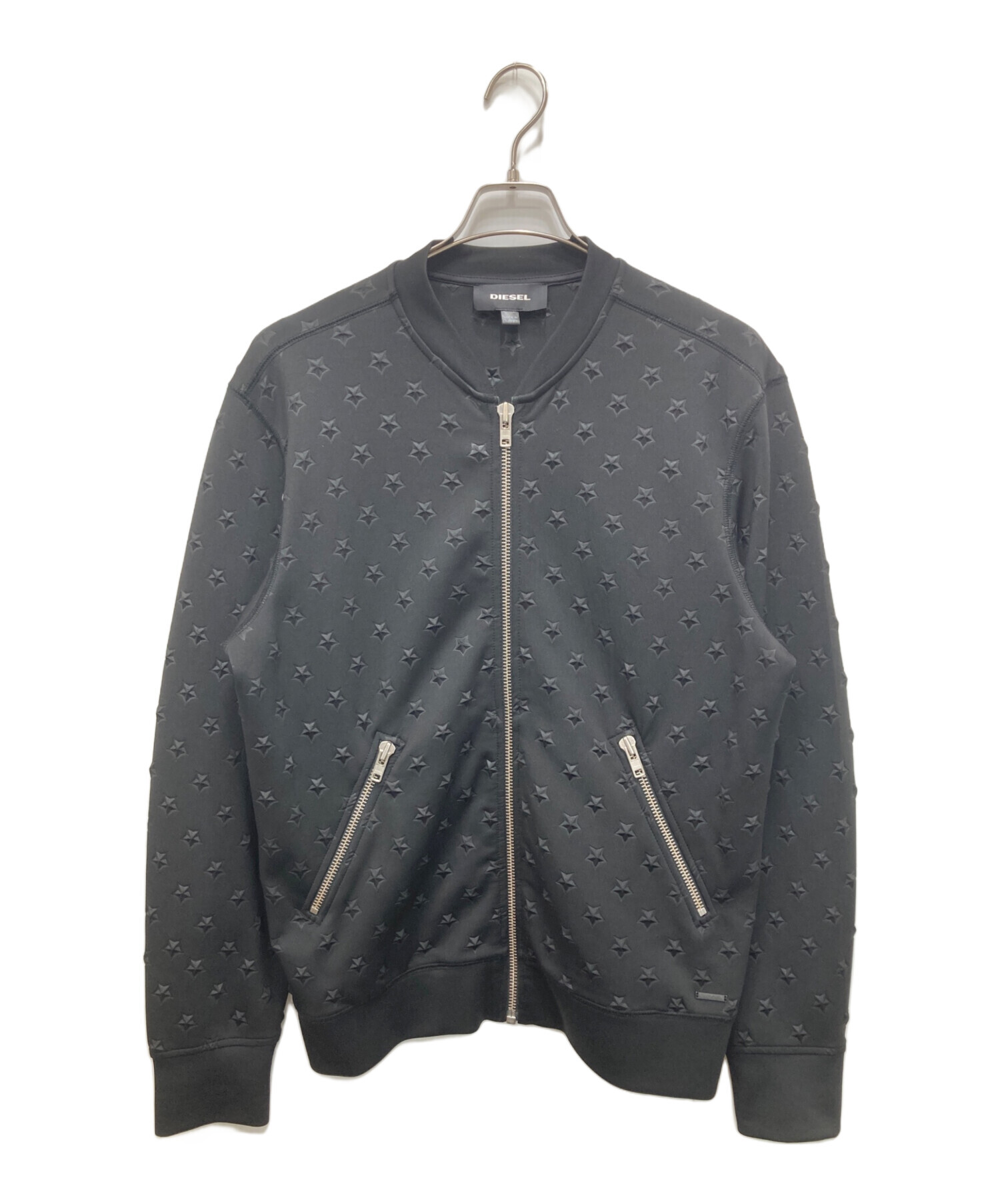 中古・古着通販】DIESEL (ディーゼル) 星柄ジップブルゾン ブラック