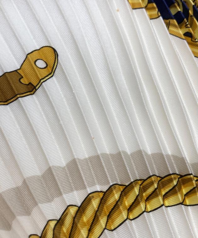 中古・古着通販】HERMES (エルメス) プリーツスカーフ ネイビー