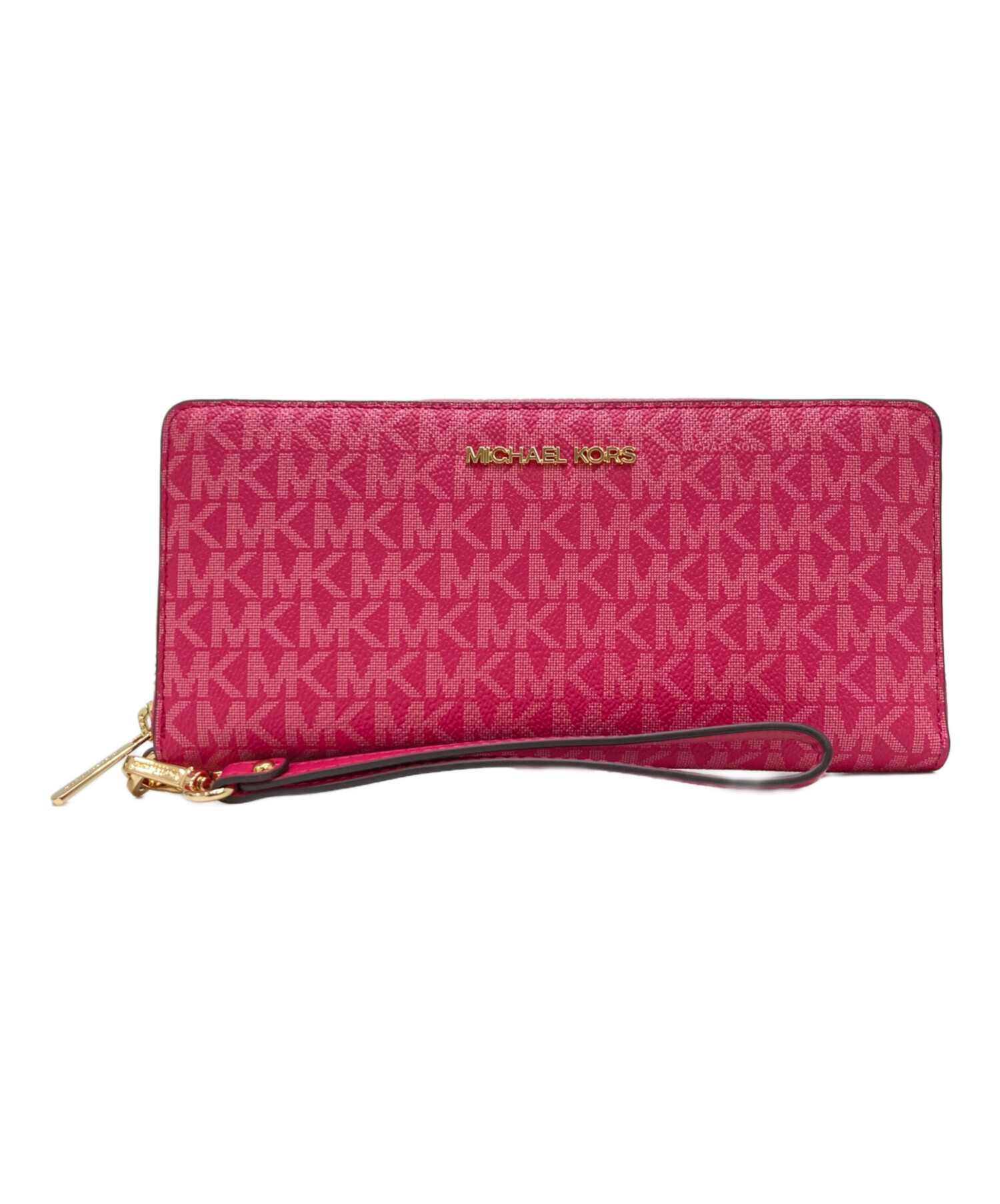 マイケルコース　MICHEAL KORS 財布　シグネチャー　ピンク MICHAEL KORS（マイケルコース）の「GREENWICH タブ ウォレット