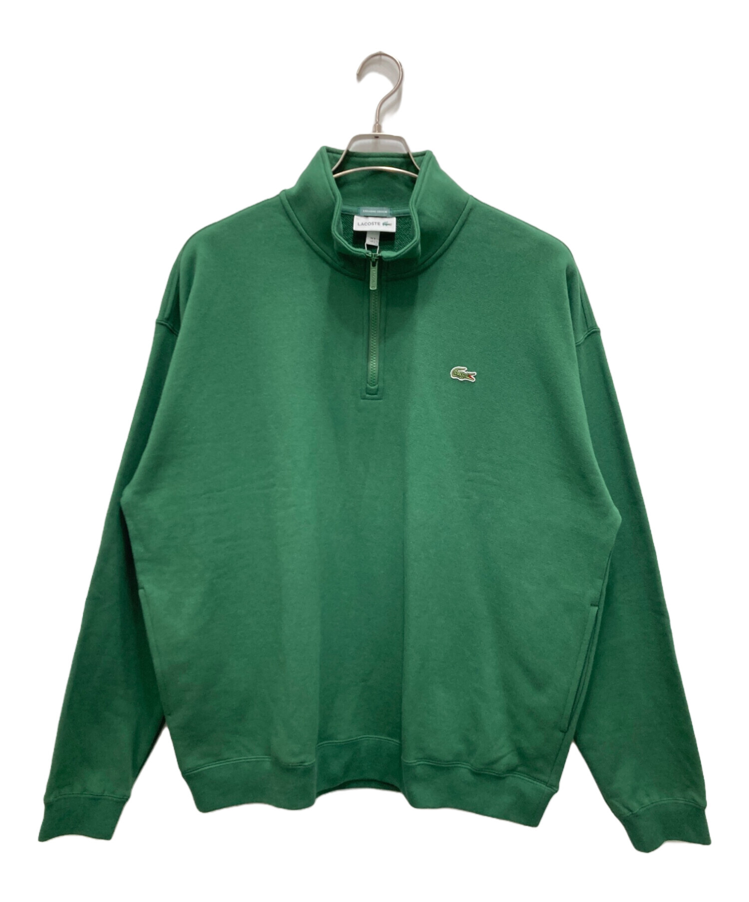 中古・古着通販】LACOSTE (ラコステ) ハーフジップスウェット グリーン 