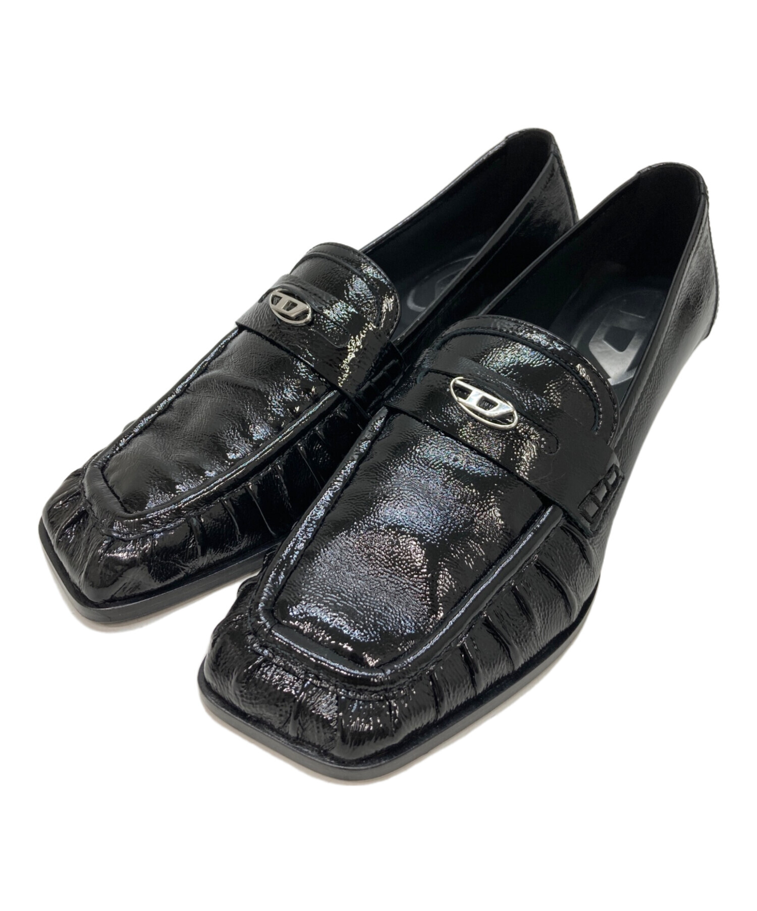 中古・古着通販】DIESEL (ディーゼル) ヒールローファー ブラック