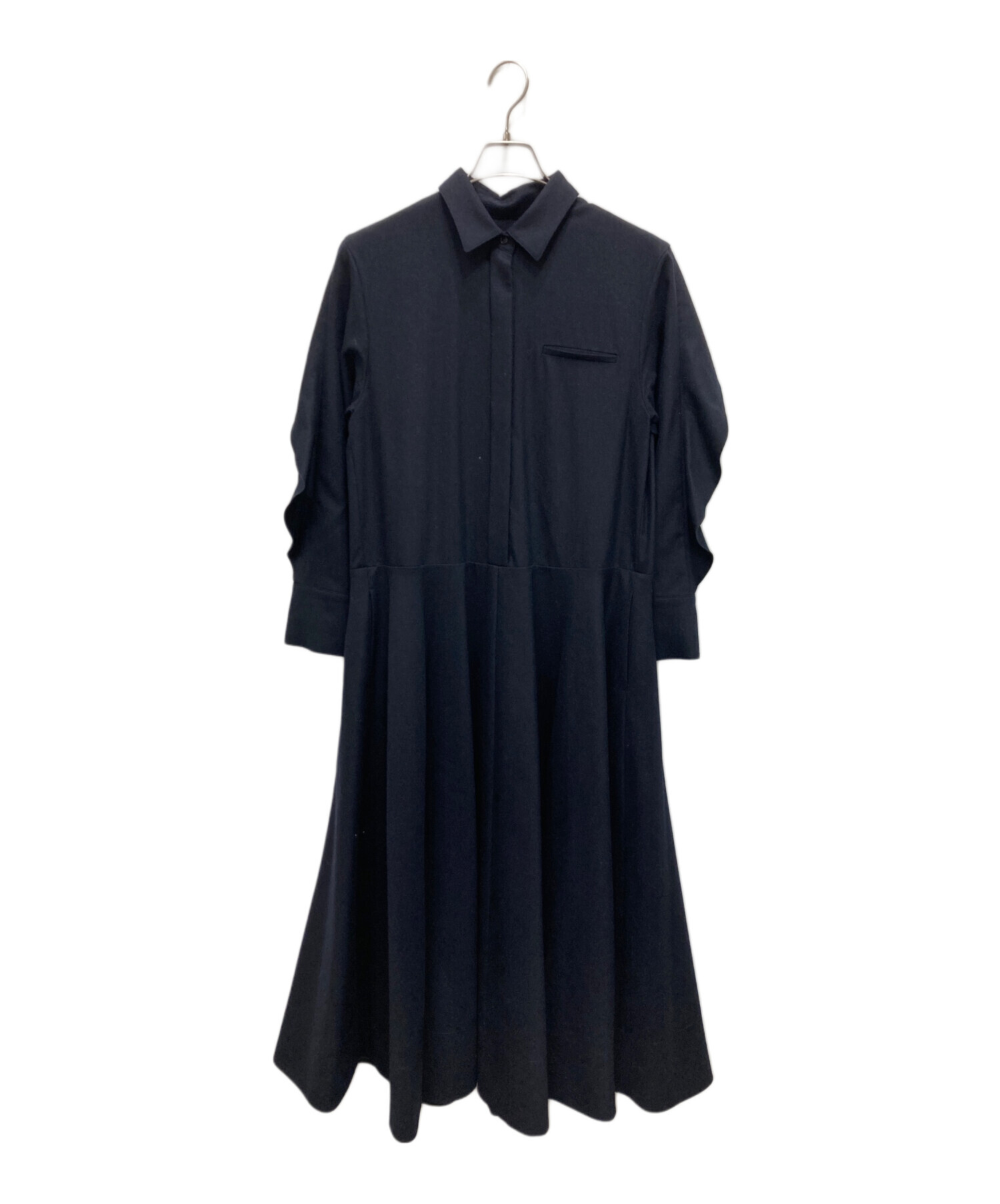 中古・古着通販】ebure (エブール) ウールカシミアポプリン ワンピース