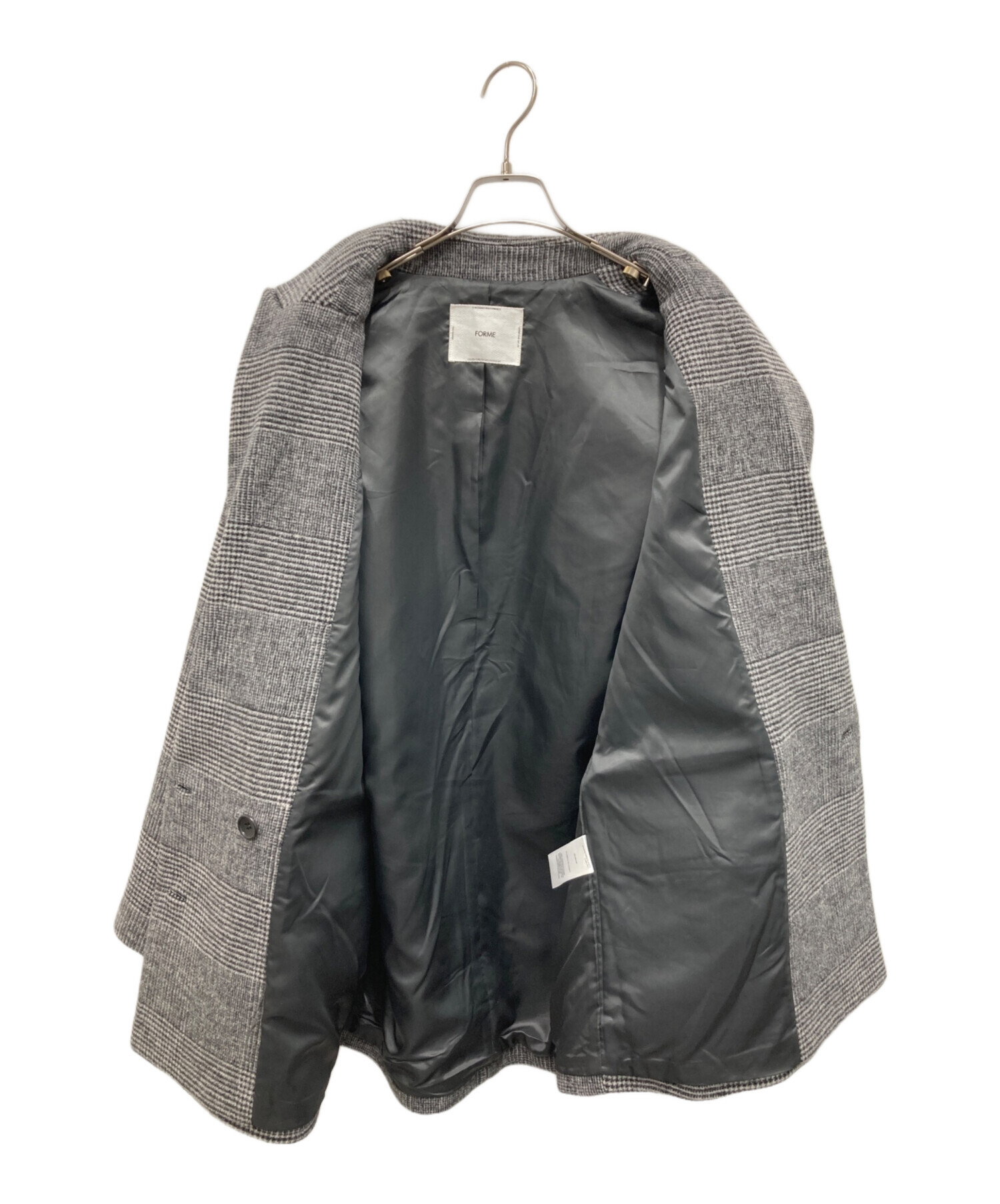 中古・古着通販】forme (フォルメ) ダブルブレストジャコット グレー 
