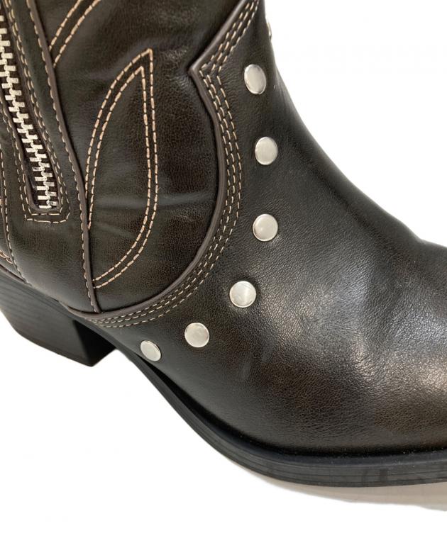 中古・古着通販】ZARA (ザラ) ウェスタンブーツ ブラウン サイズ:40