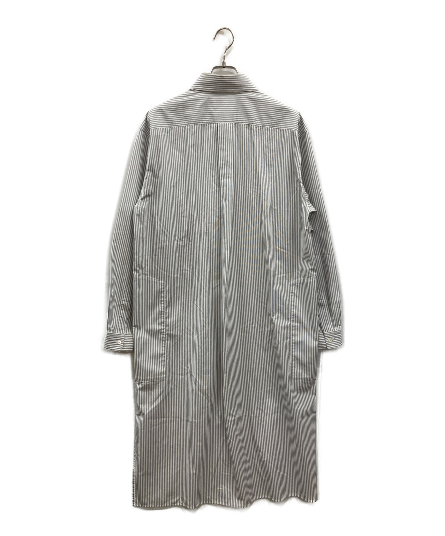 S*I様 LEMAIRE ルメール シャツワンピース ロングワンピース 34 ブ 中古・古着通販】LEMAIRE (ルメール) ストライプシャツワンピース