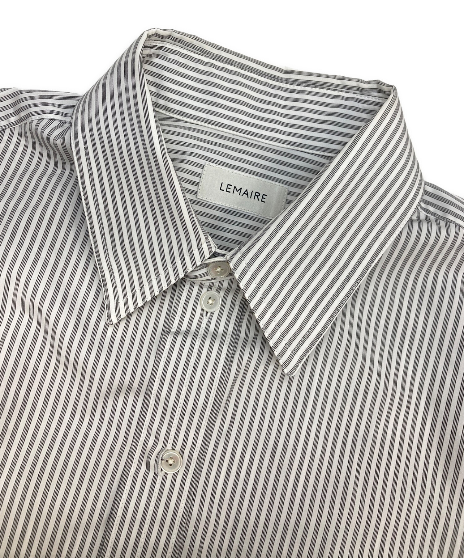 中古・古着通販】LEMAIRE (ルメール) ストライプシャツワンピース