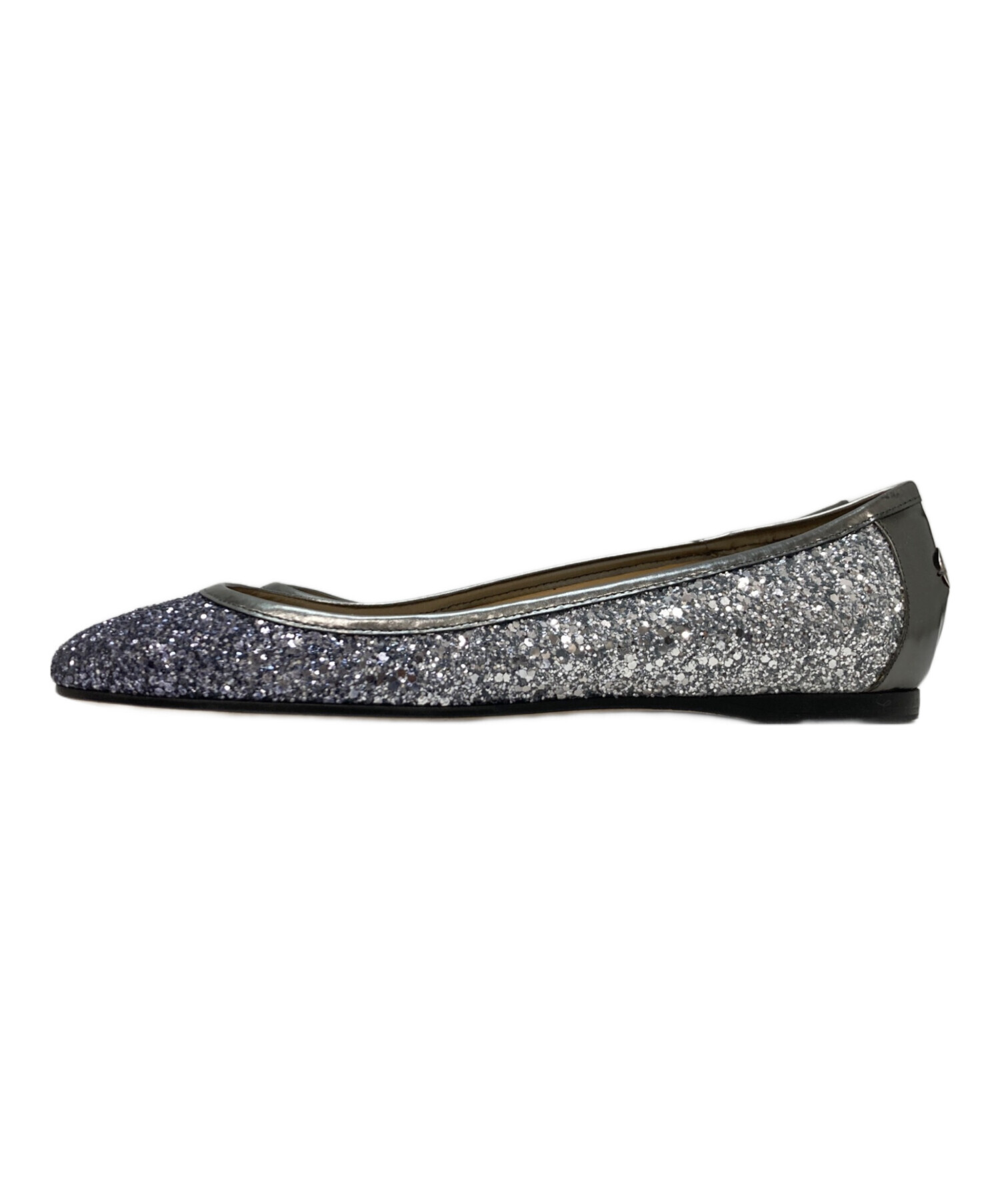 中古・古着通販】JIMMY CHOO (ジミーチュウ) ラメグリッターフラット
