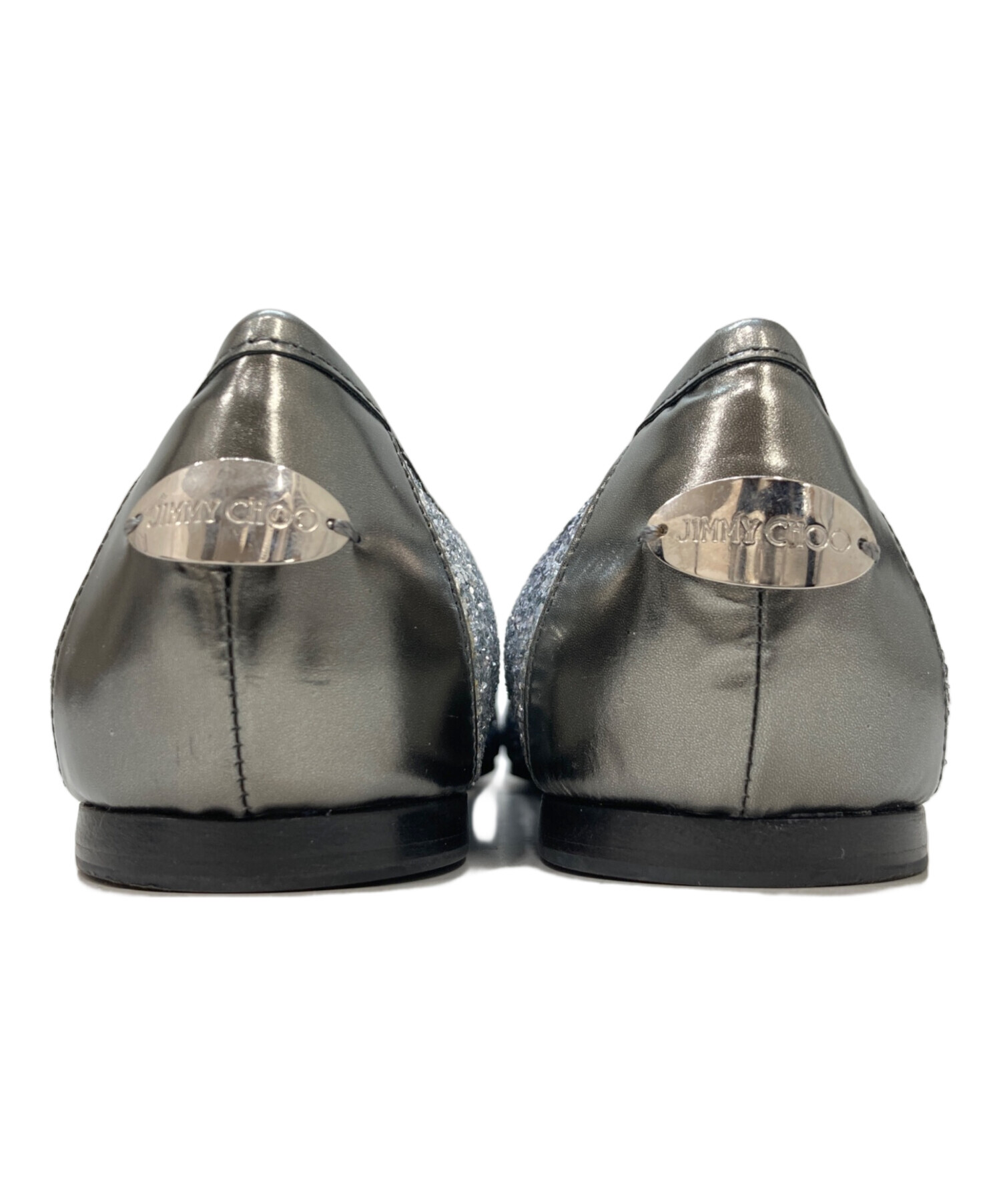 中古・古着通販】JIMMY CHOO (ジミーチュウ) ラメグリッターフラット