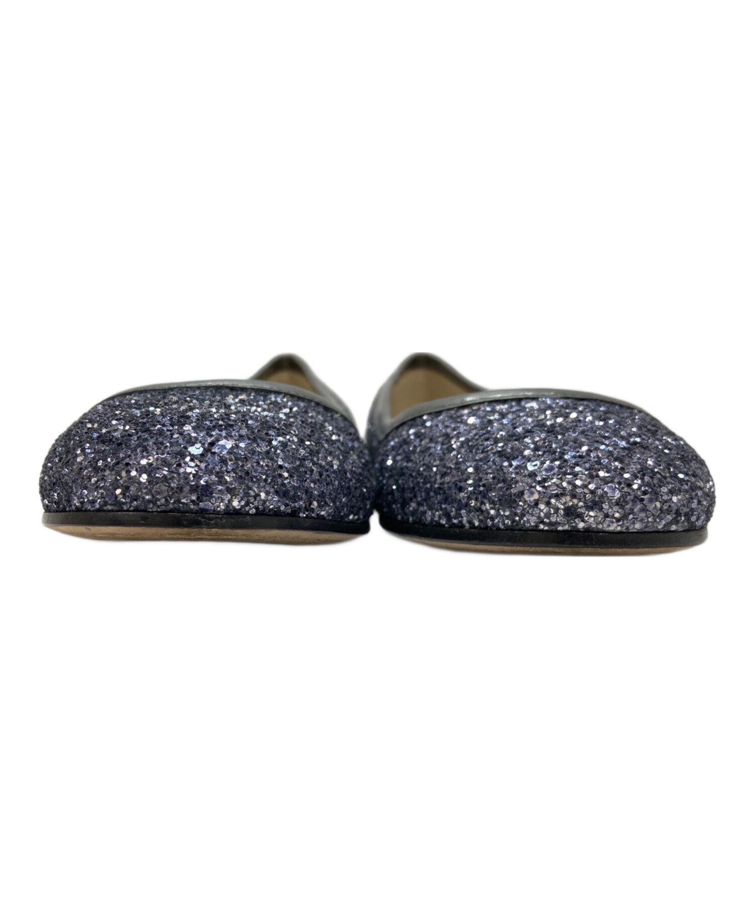 い*ら様 JIMMY CHOO ジミーチュウ グリッター フラットパンプス 38 中古・古着通販】JIMMY CHOO (ジミーチュウ) ラメグリッターフラット