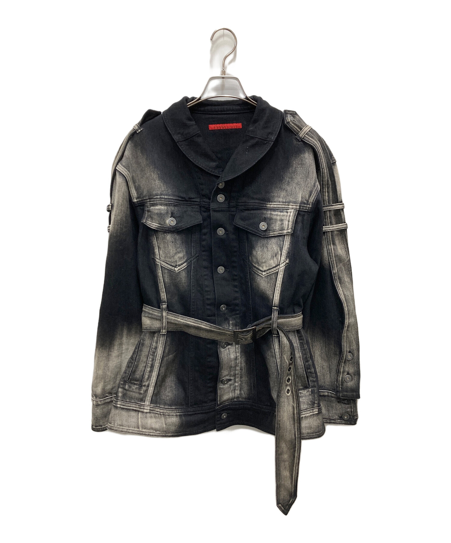 ジャケット・アウター mukcyen over denim jacket 中古・古着通販】mukcyen (ムッシャン) over denim jacket ブラック