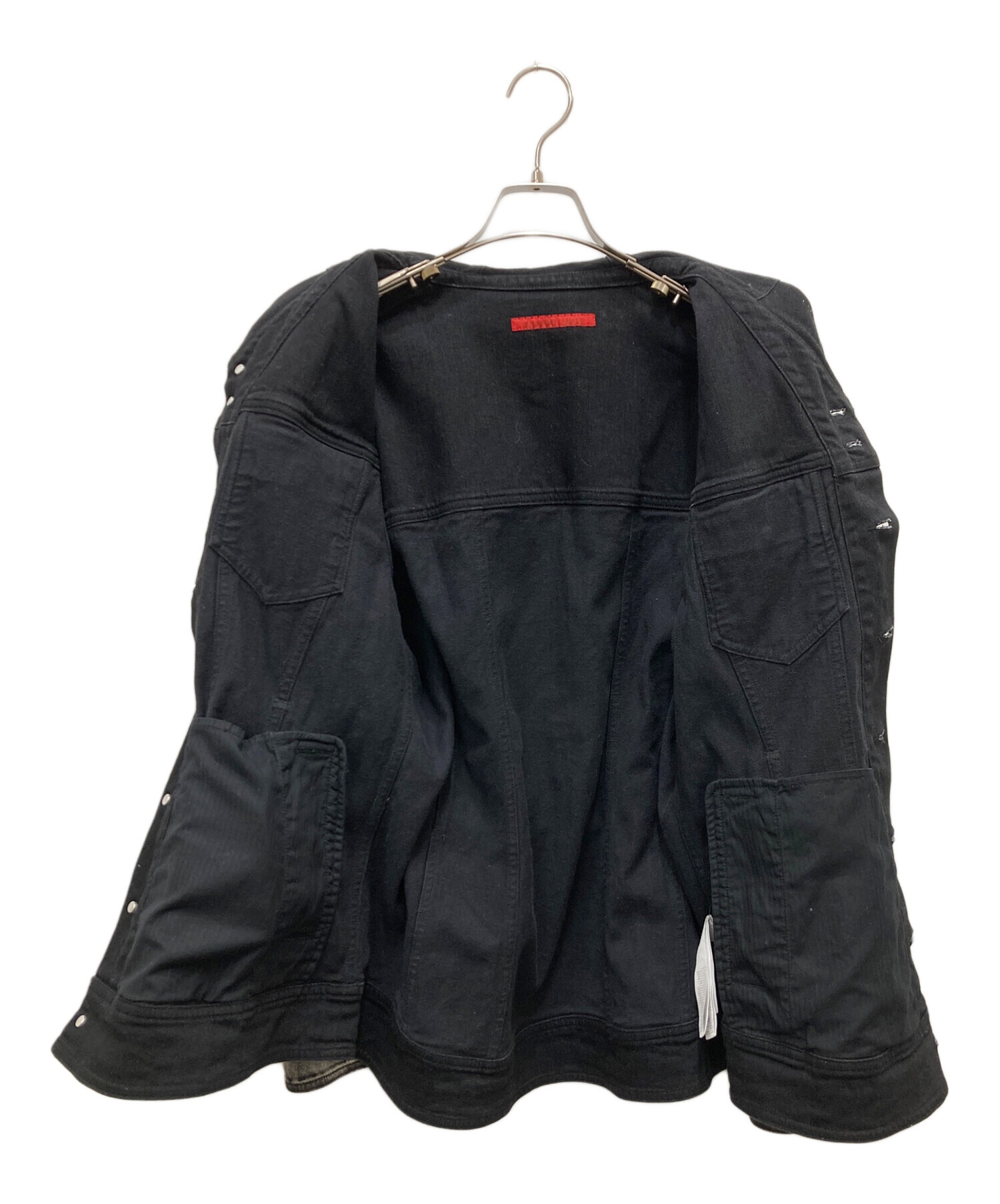 中古・古着通販】mukcyen (ムッシャン) over denim jacket ブラック