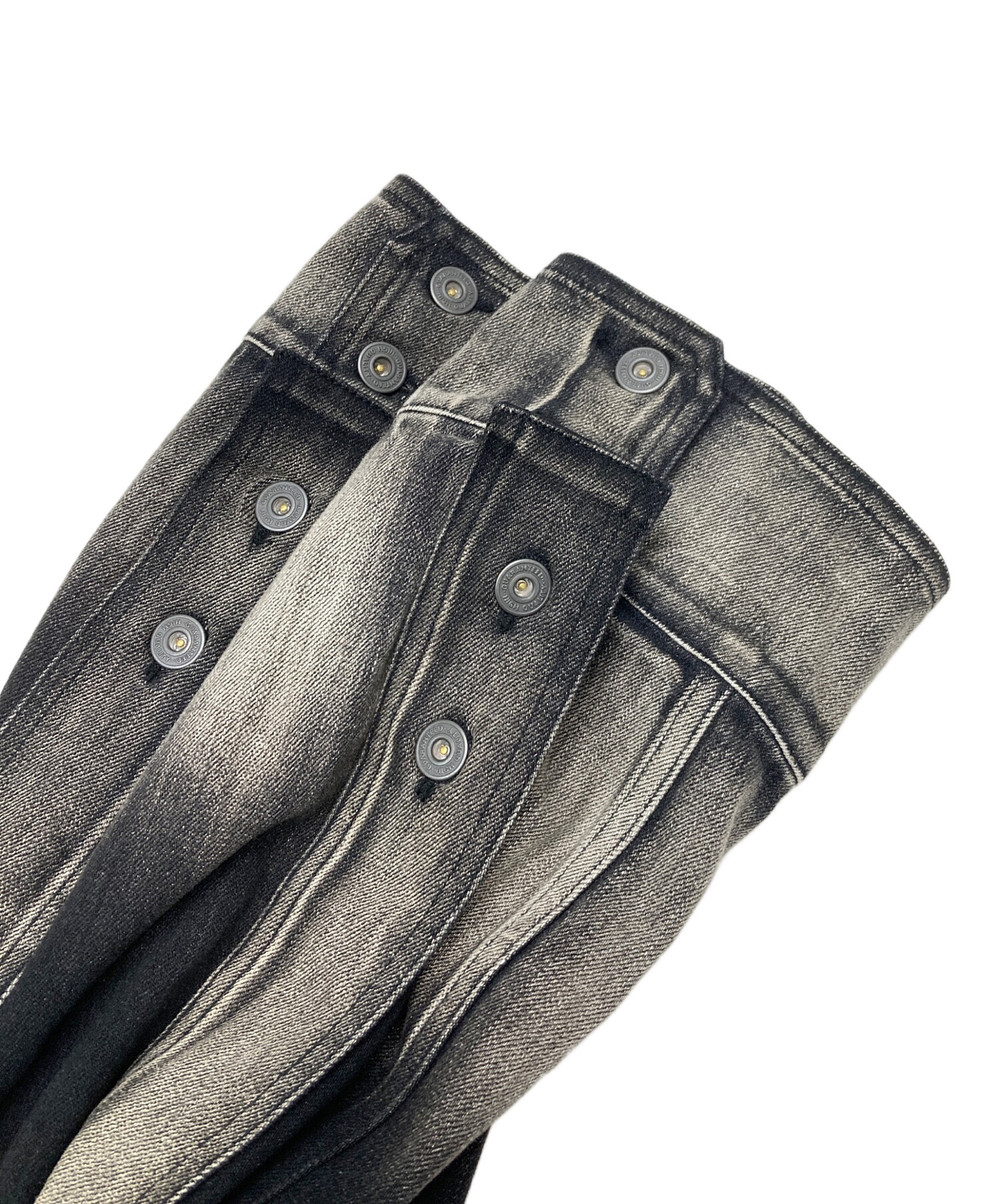 中古・古着通販】mukcyen (ムッシャン) over denim jacket ブラック 