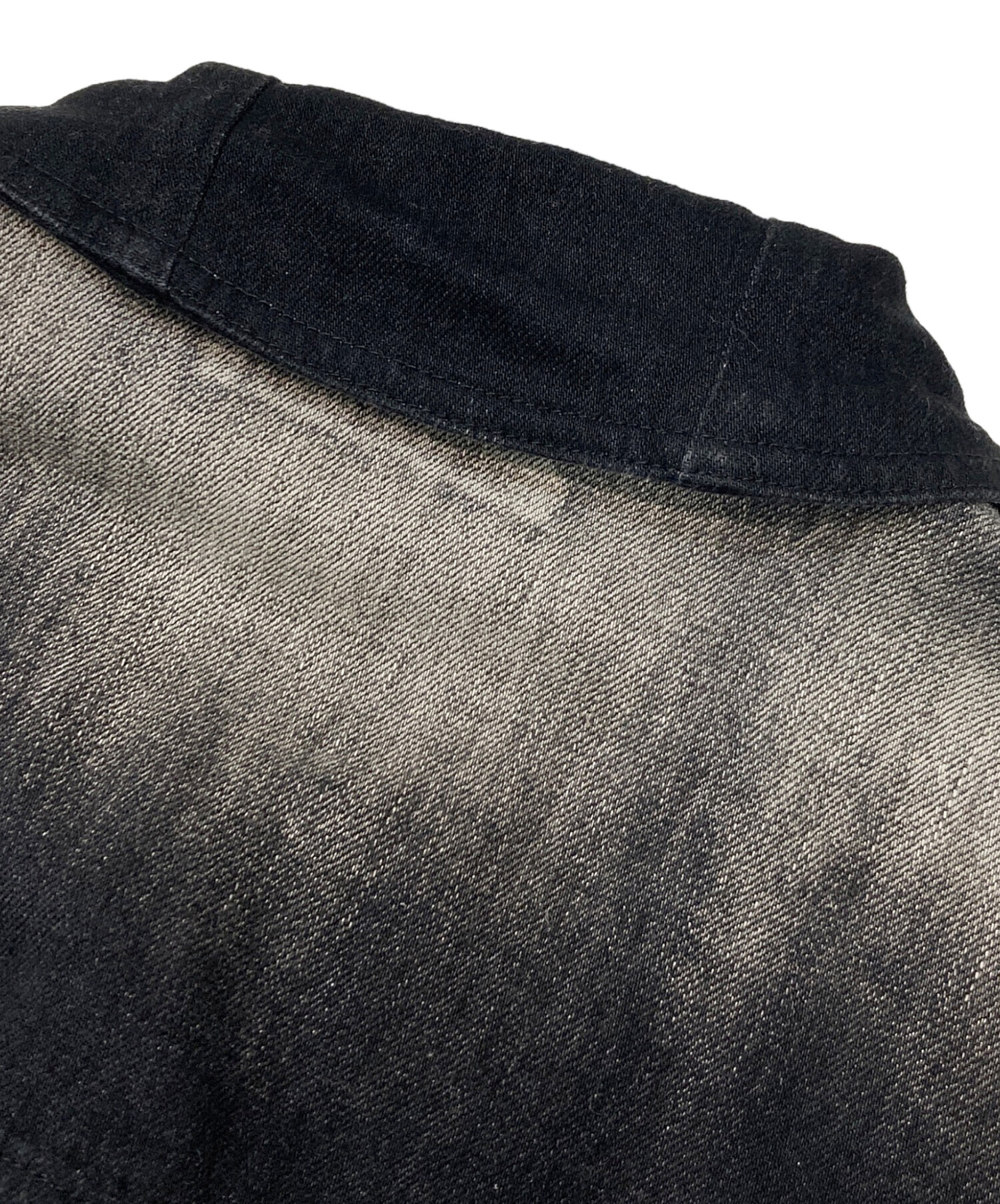 中古・古着通販】mukcyen (ムッシャン) over denim jacket ブラック