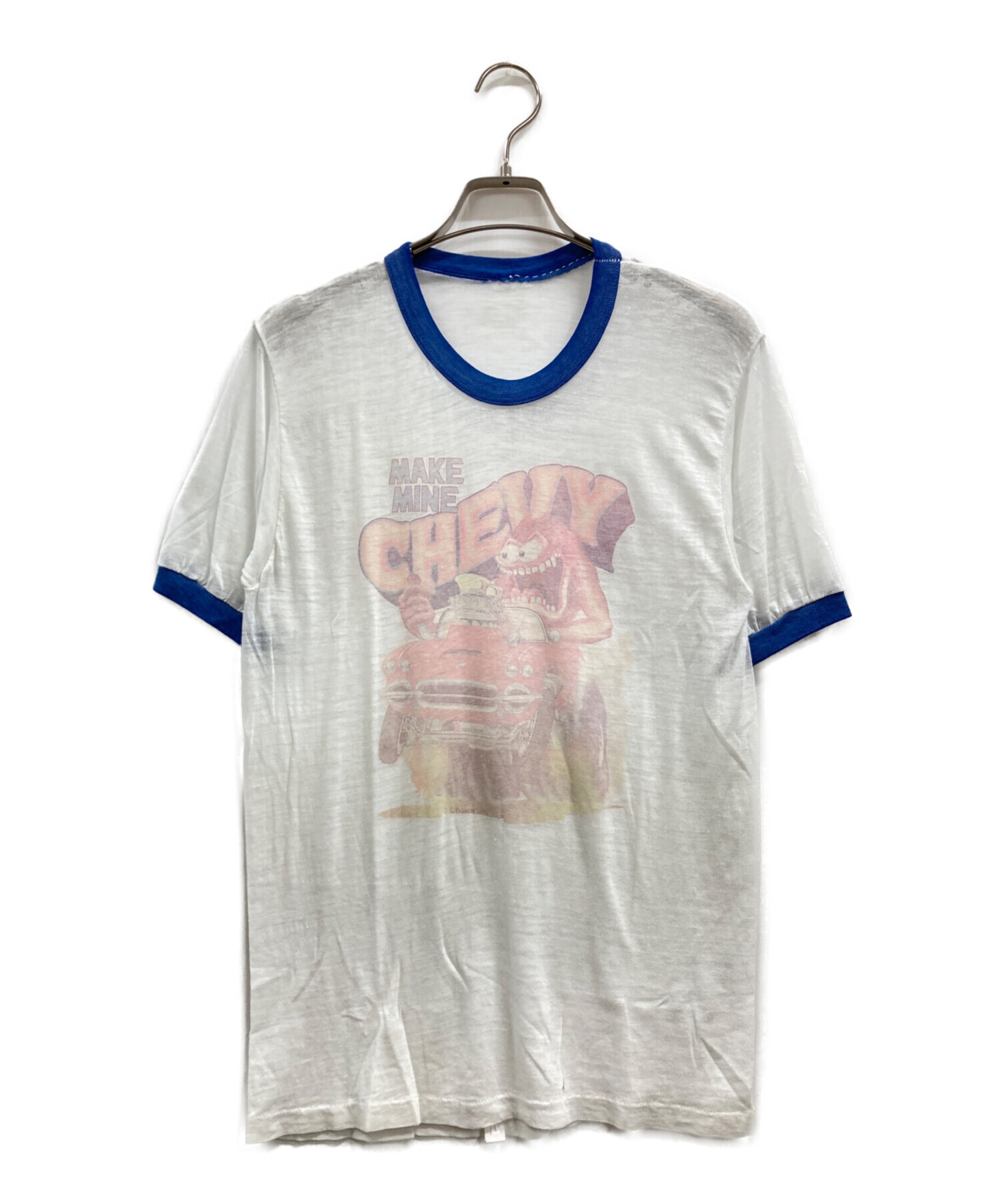 中古・古着通販】USED (ユーズド) MAKE MINE CHEVYプリントリンガーT 