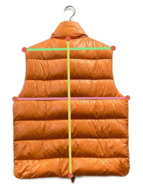 MONCLER オレンジ ダウンベスト 中古・古着通販】MONCLER (モンクレール) ダウンベスト オレンジ